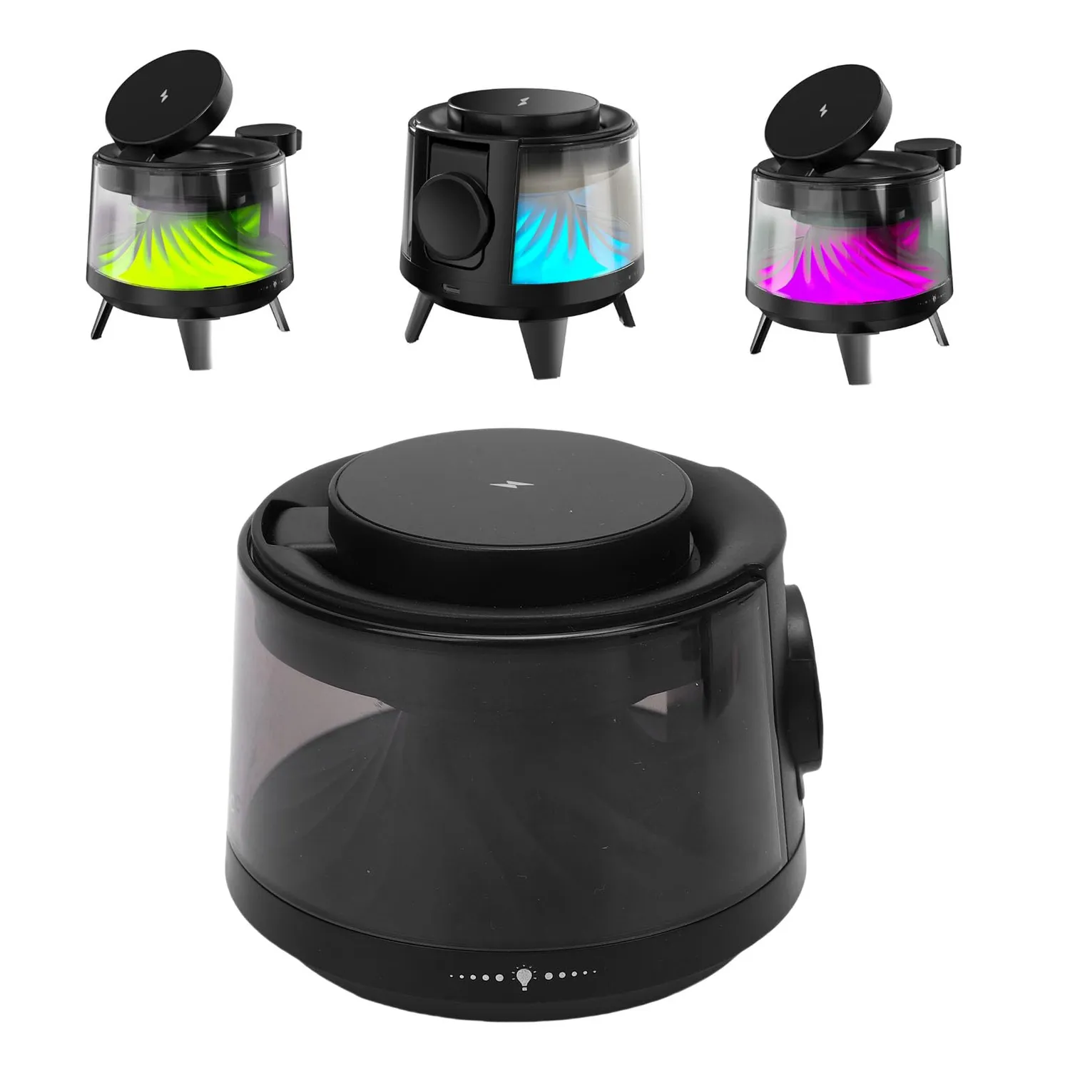 Zunate Stazione Ricarica Wireless 15W 3-in-1 Lampada BT