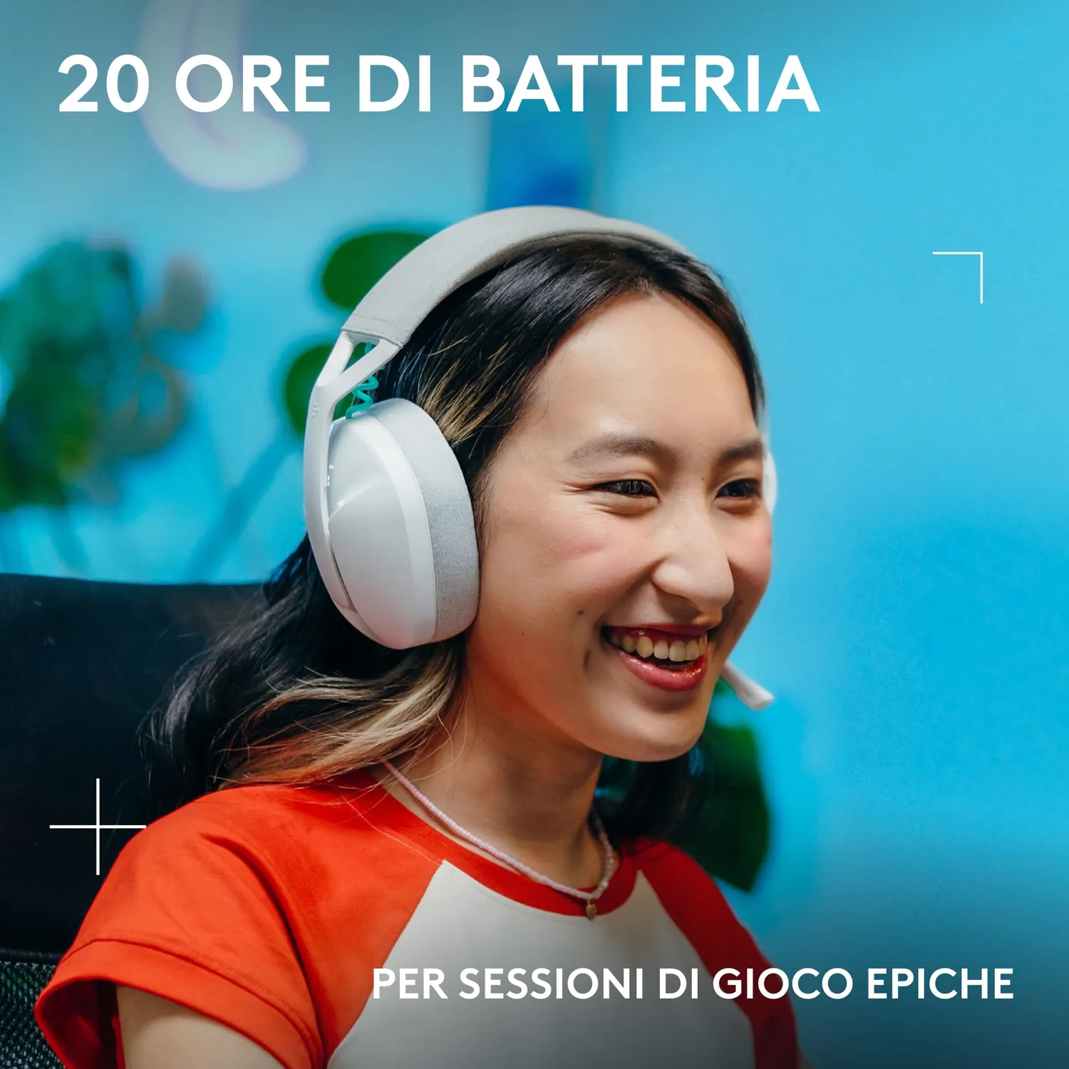 Logitech G G321 cuffia gaming wireless bianca LIGHTSPEED