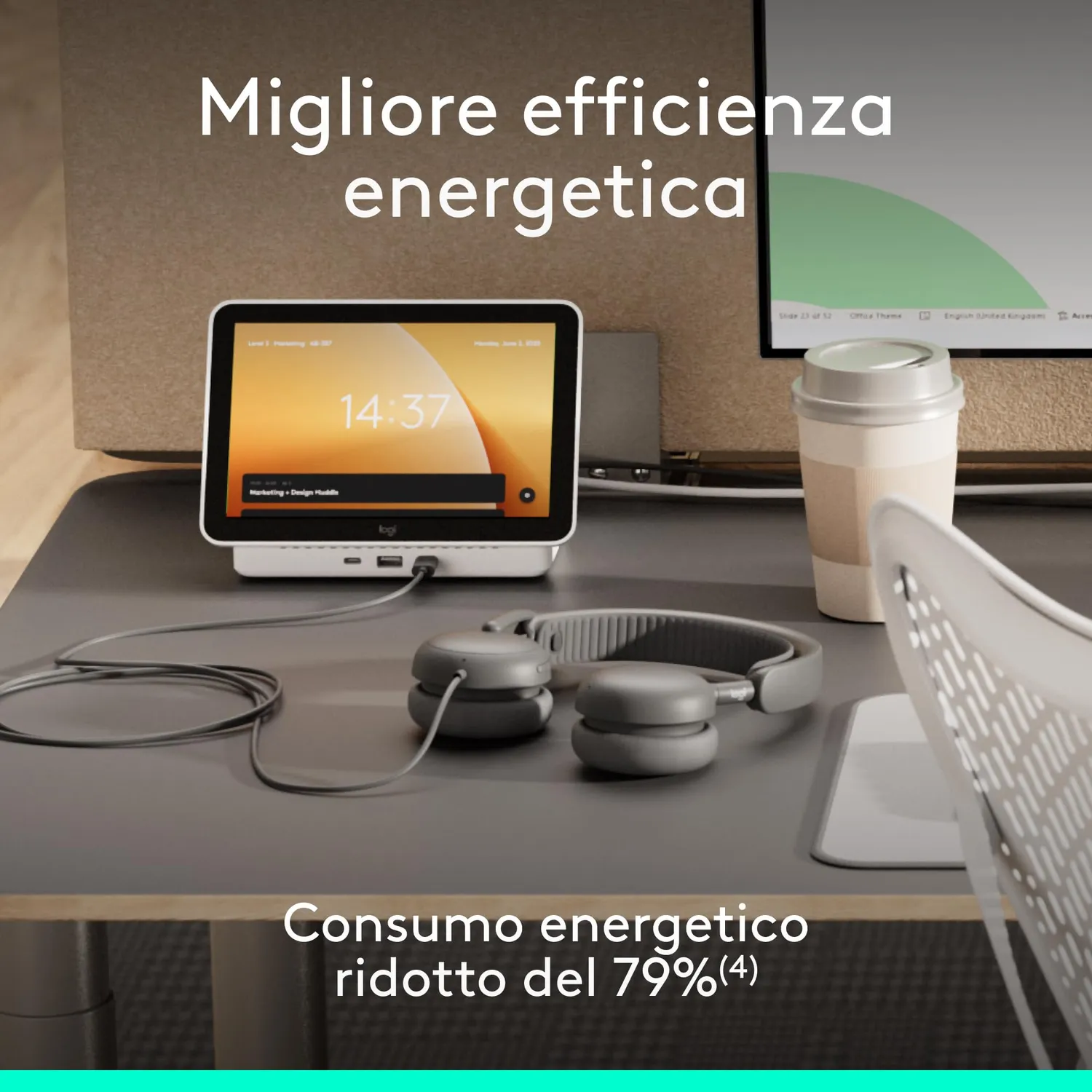 Logitech Zone Wireless 2 cuffia bluetooth Zoom grafite ANC