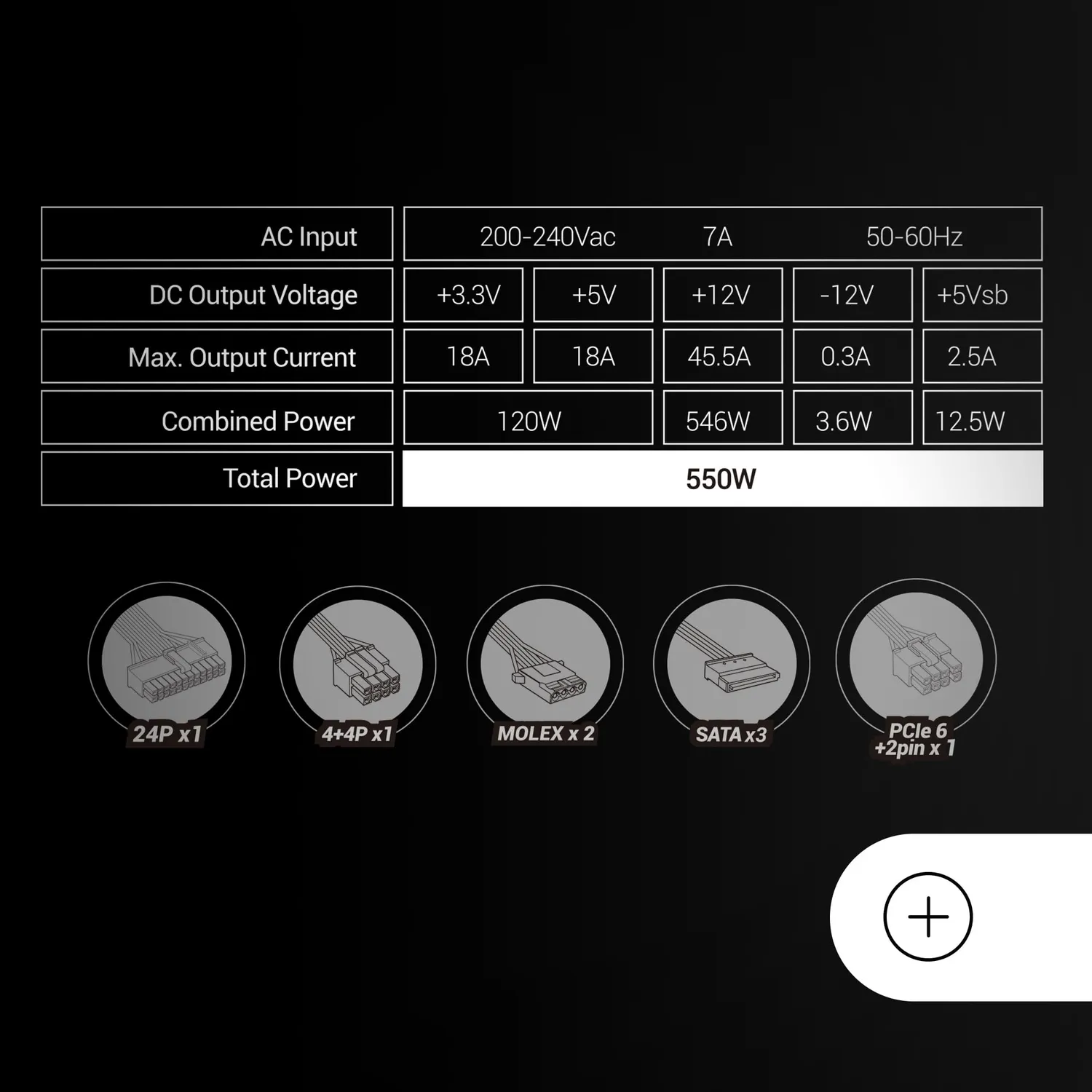 Mars Gaming MPIII550P alimentatore ATX 550W Bronze nero