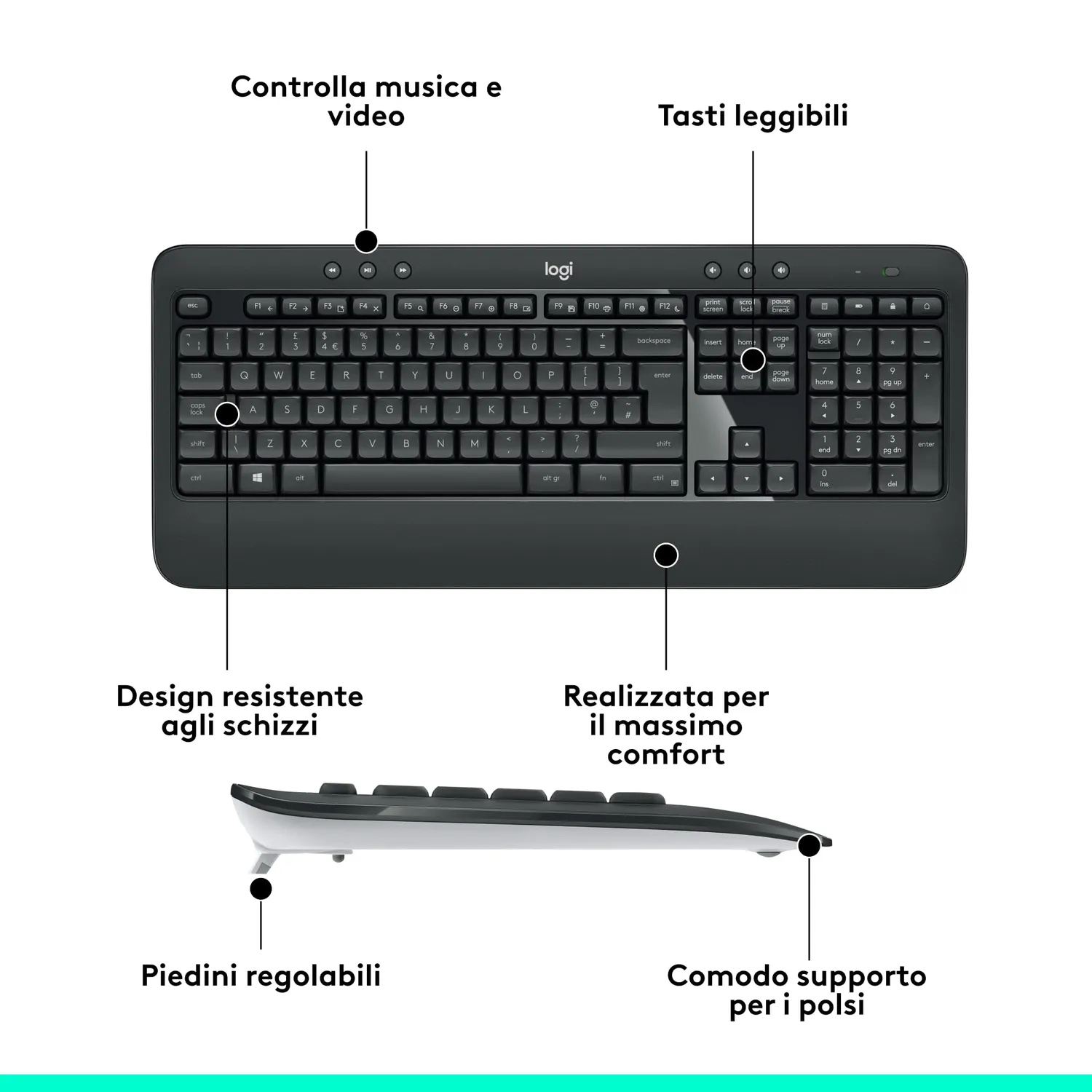 Logitech MK540 kit tastiera e mouse wireless Windows