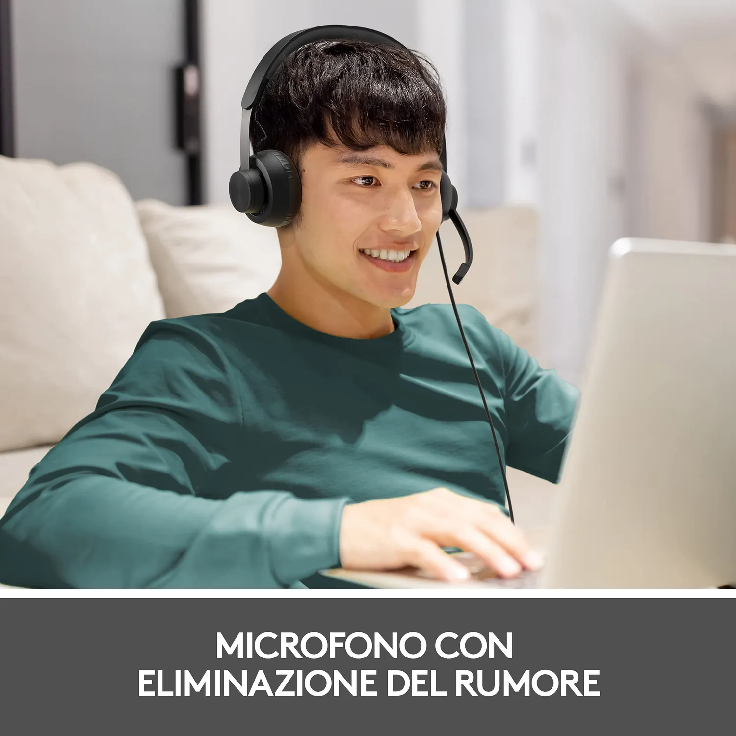Logitech Zone 750 cuffie on-ear USB-C con microfono