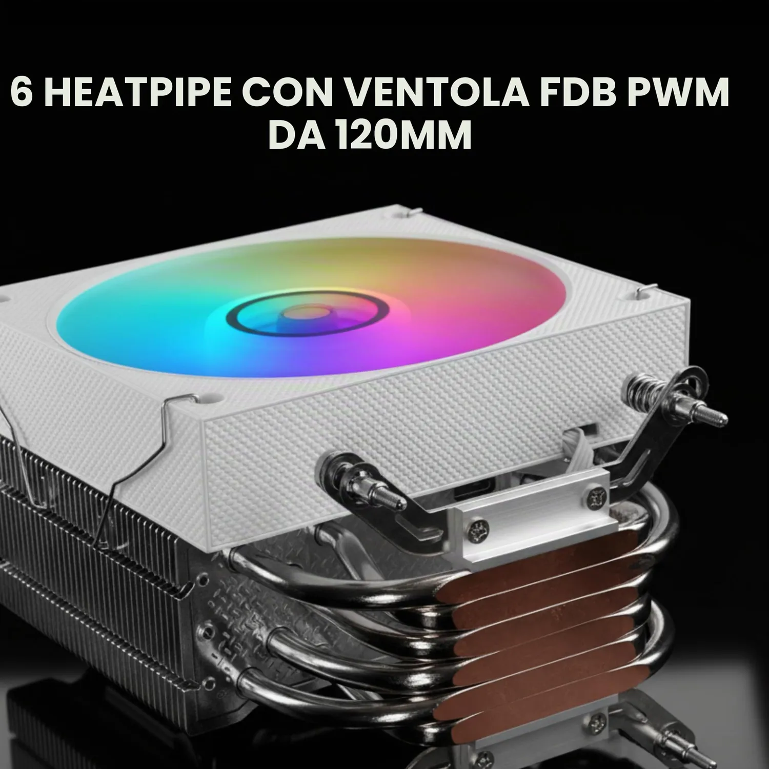 Mars Gaming MCPU-LCD dissipatore CPU bianco LCD 300W