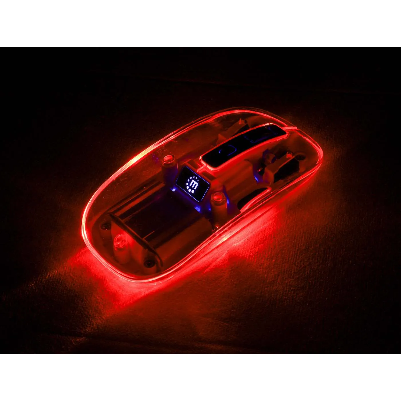 Manhattan mouse wireless trasparente ricaricabile 1600 DPI nero