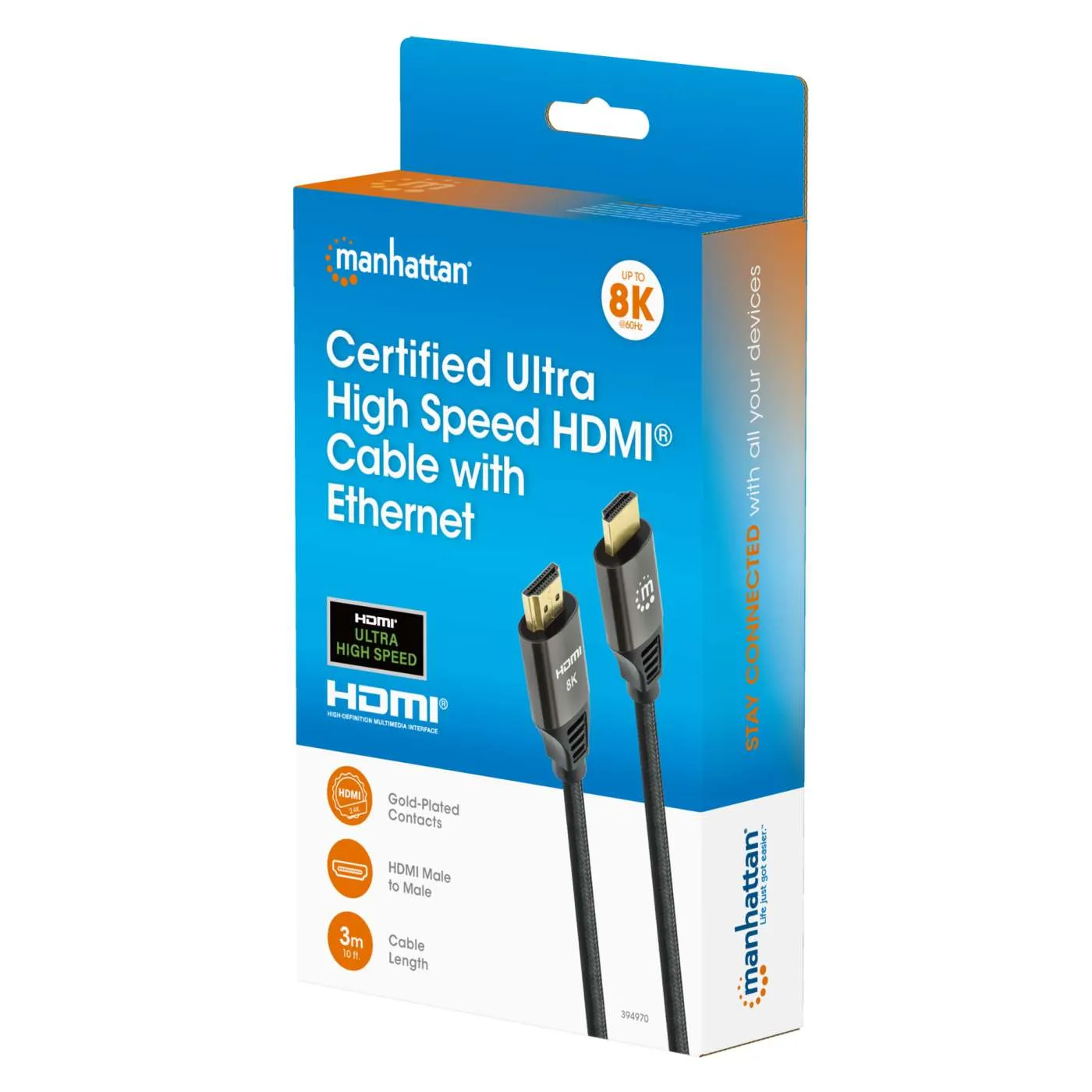 Manhattan Cavo HDMI 8K@60Hz 3 m Ultra High Speed