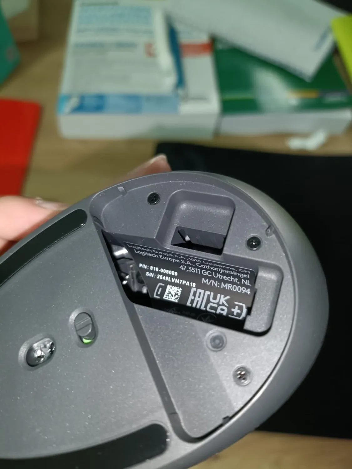 Logitech Lift mouse verticale grigio ergonomico 57°
