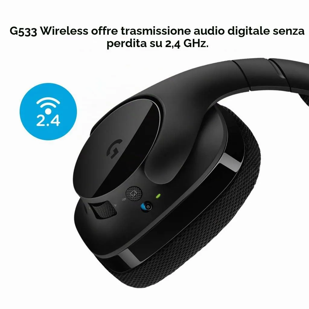 Logitech G G533 cuffie gaming wireless DTS 7.1