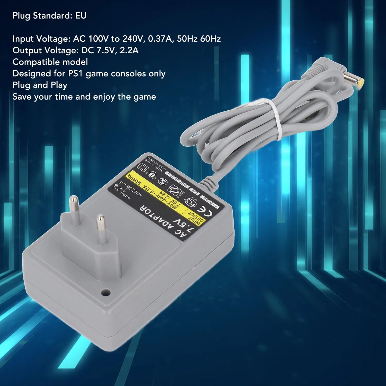 Zunate Alimentatore Console 7,5V 2,2A Caricatore Muro