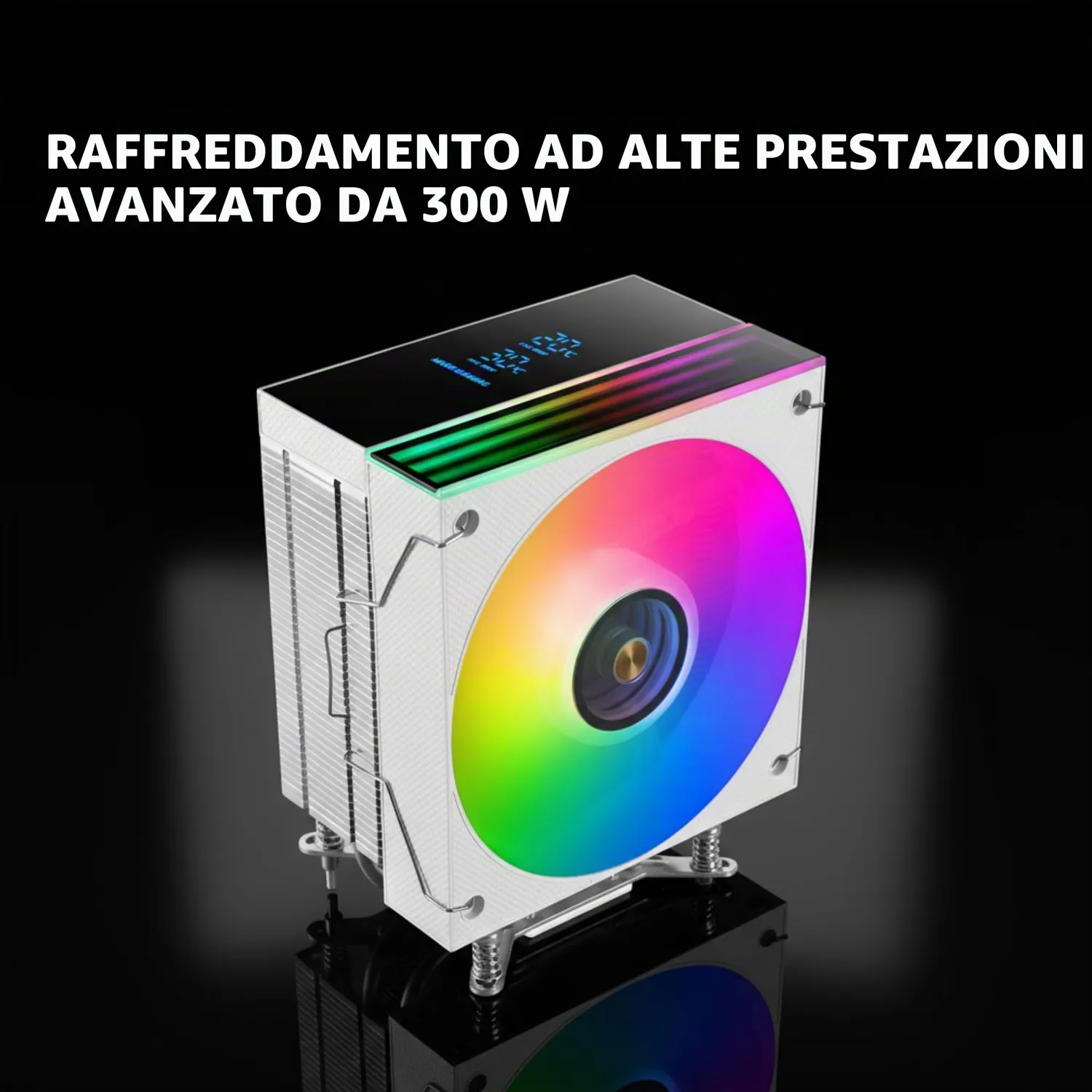 Mars Gaming MCPU-LCD dissipatore CPU bianco LCD 300W