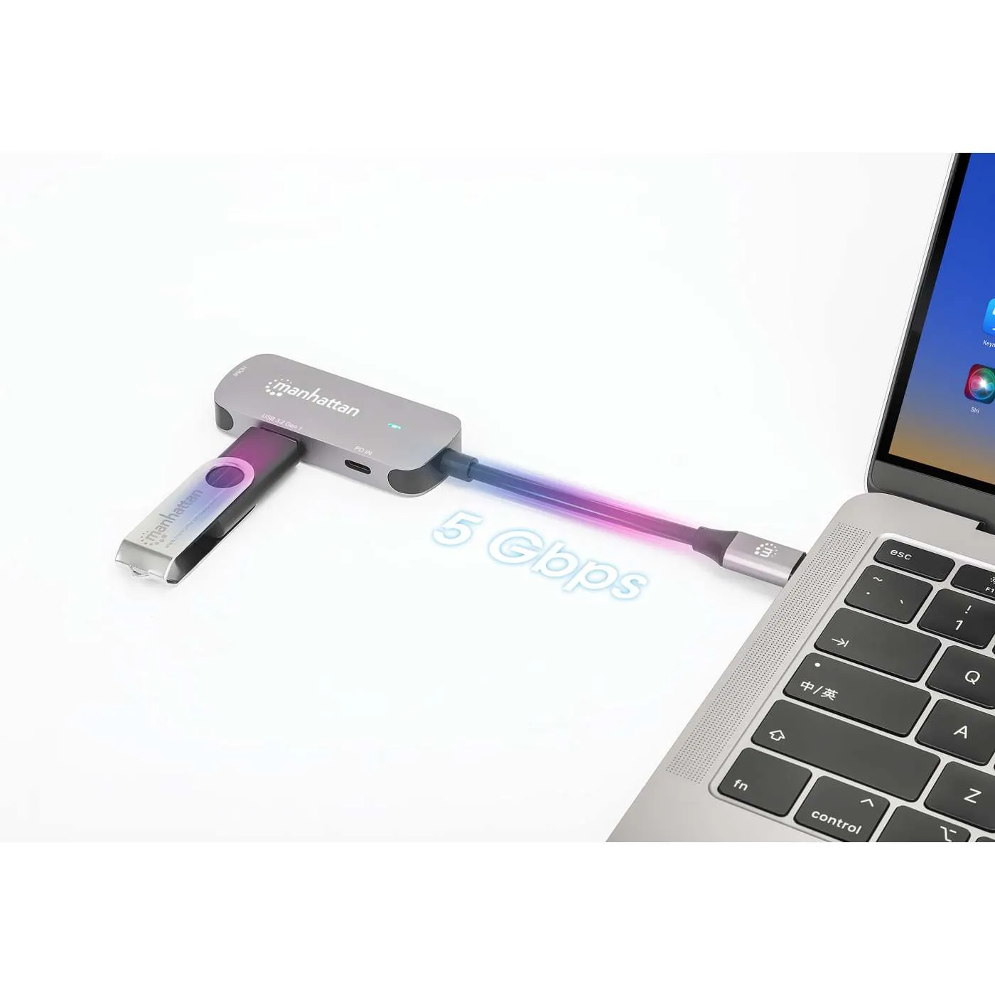 Manhattan Converter Dock USB-C HDMI 4K USB-A PD 100W