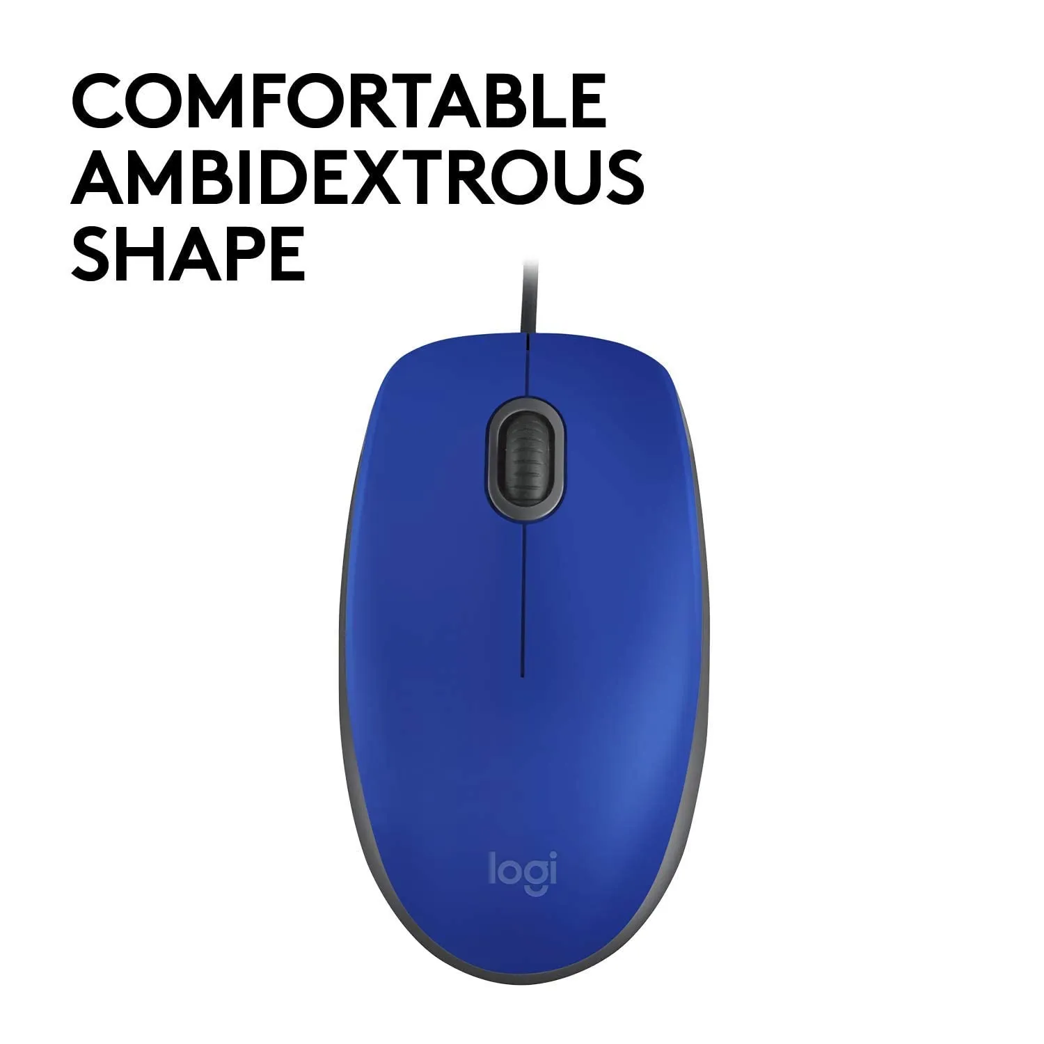 Logitech M110 mouse USB cablato blu singolo silenzioso