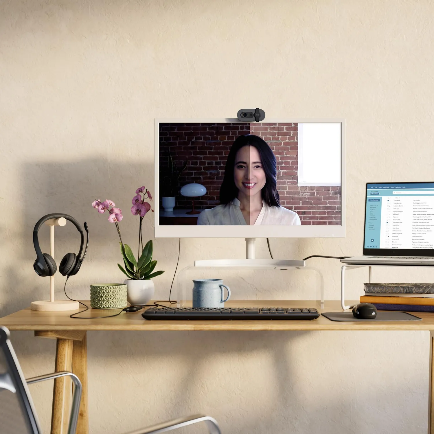 Logitech Brio 100 webcam Full HD grafite con copriobiettivo