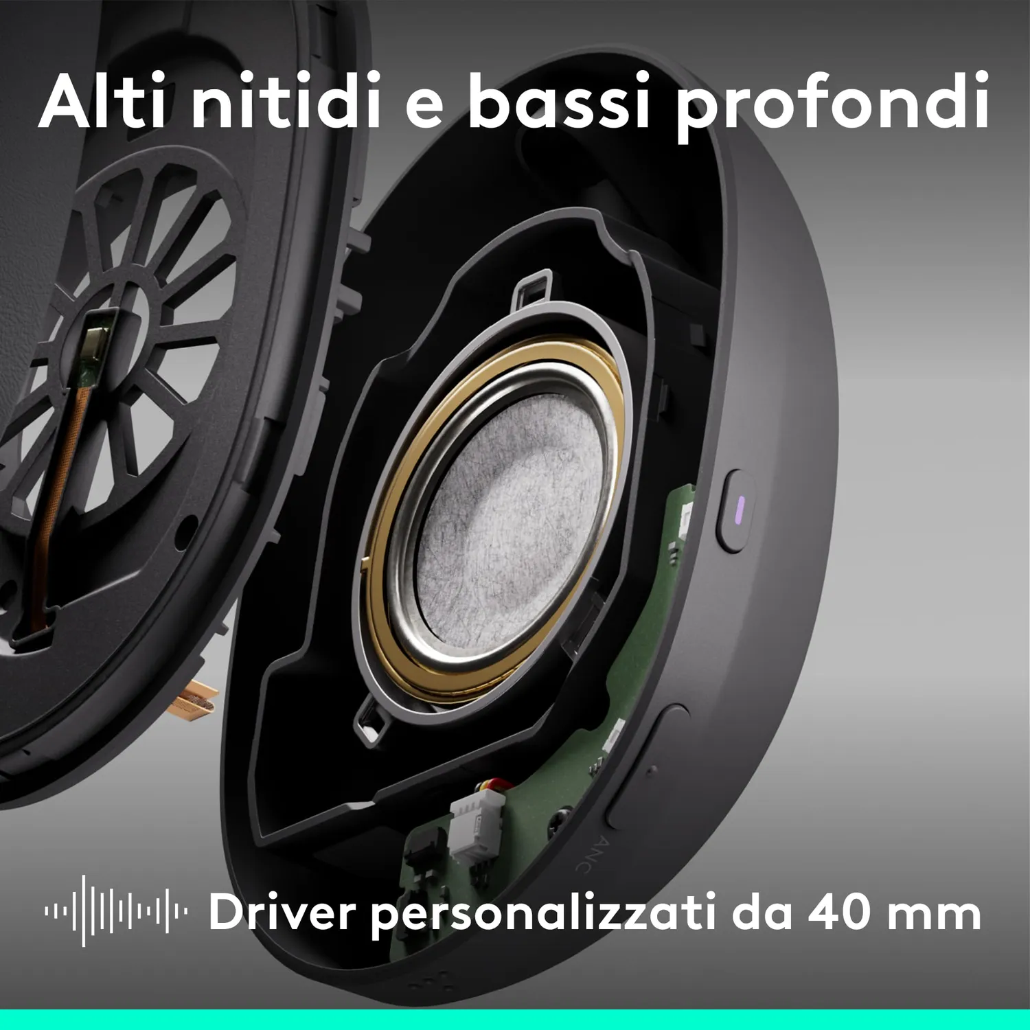Logitech Zone Vibe Pro Business cuffie Grafite Teams 40 mm