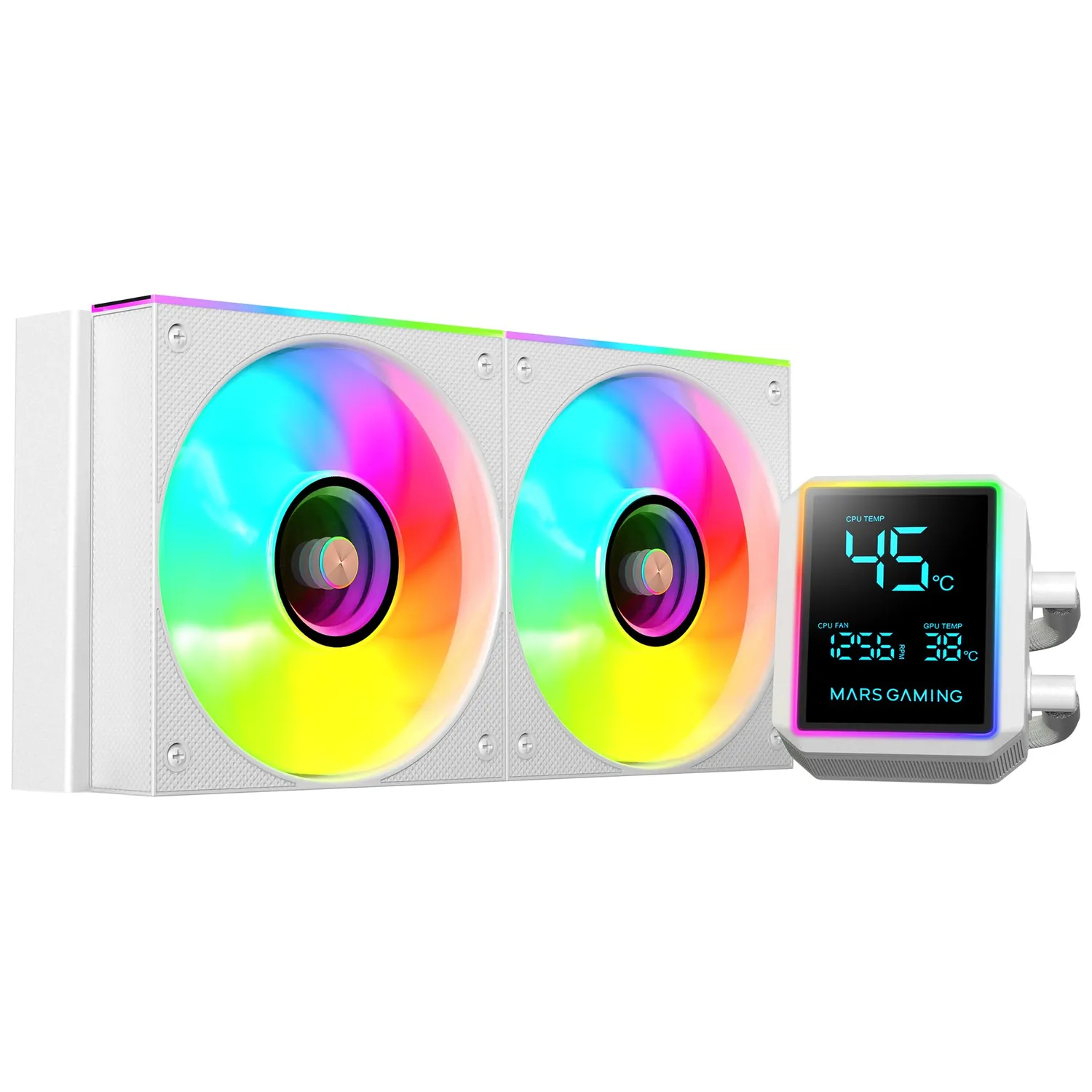 Mars Gaming ML-LCDPRO240 AIO 240 Bianco LCD 500W