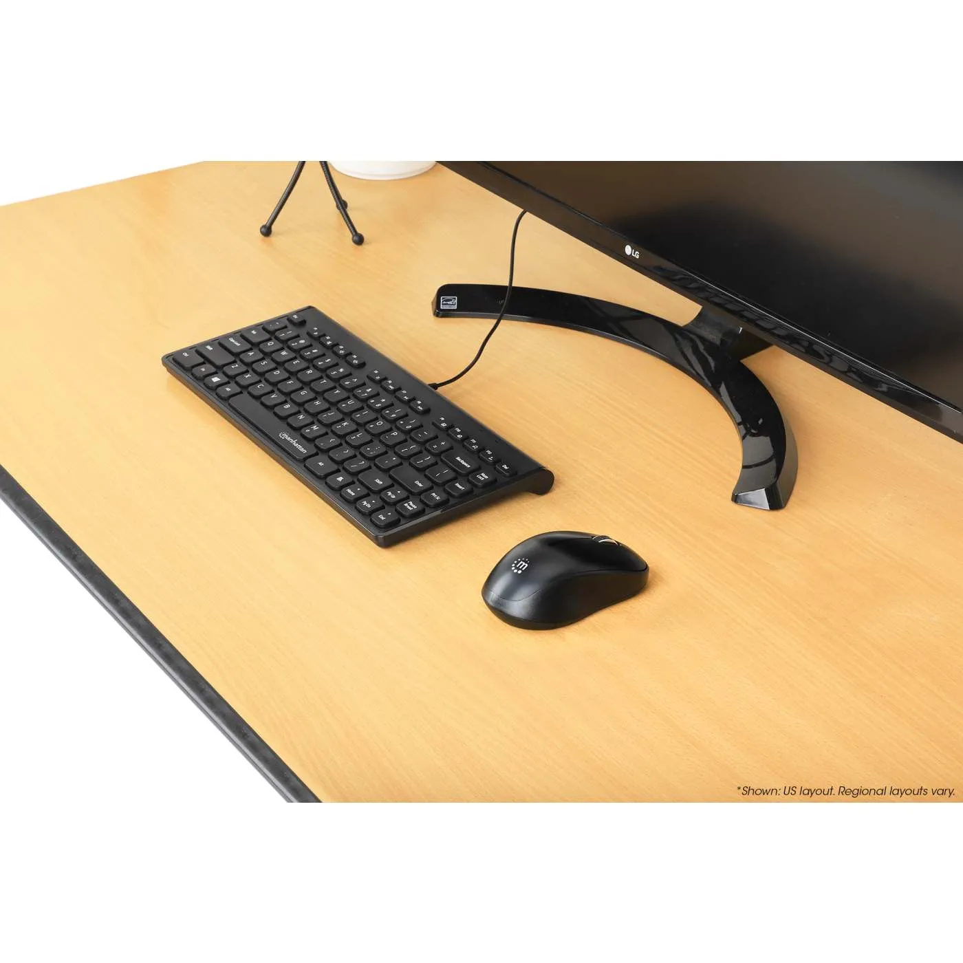Manhattan Tastiera USB Mini Filo Compatta Nera 82 Tasti