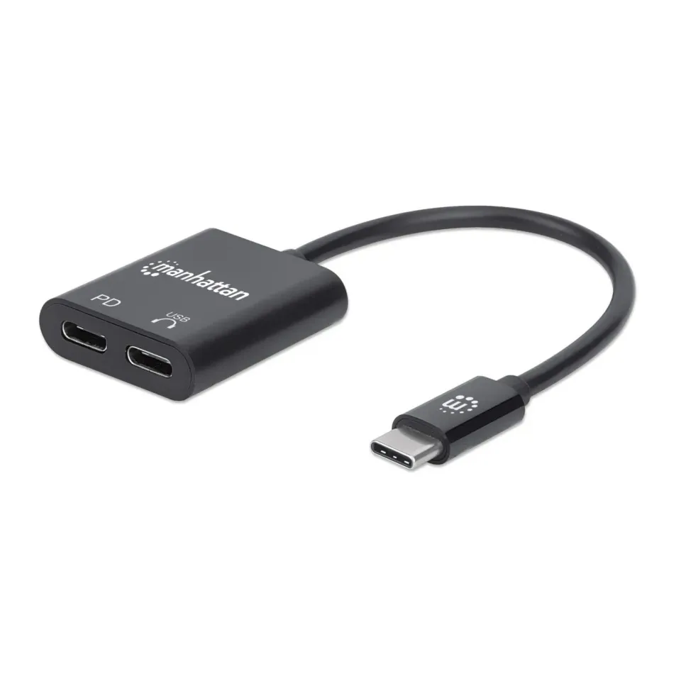 Manhattan adattatore audio USB-C PD 60W