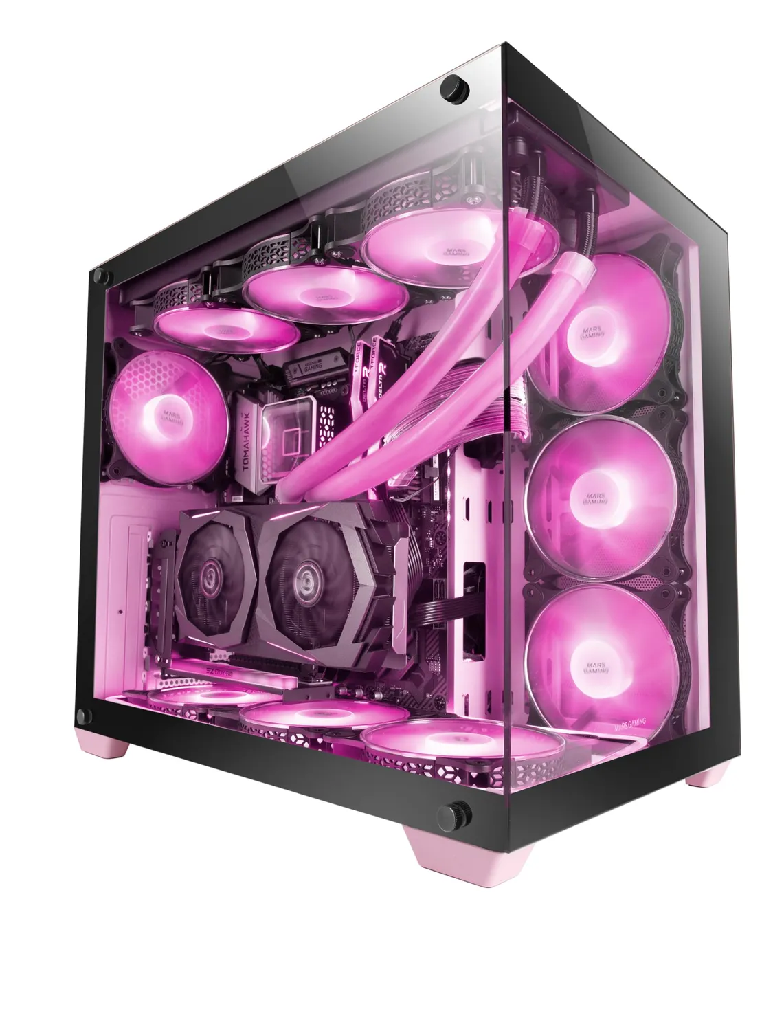Mars Gaming MC-Z case PC MicroATX bianco mesh RGB