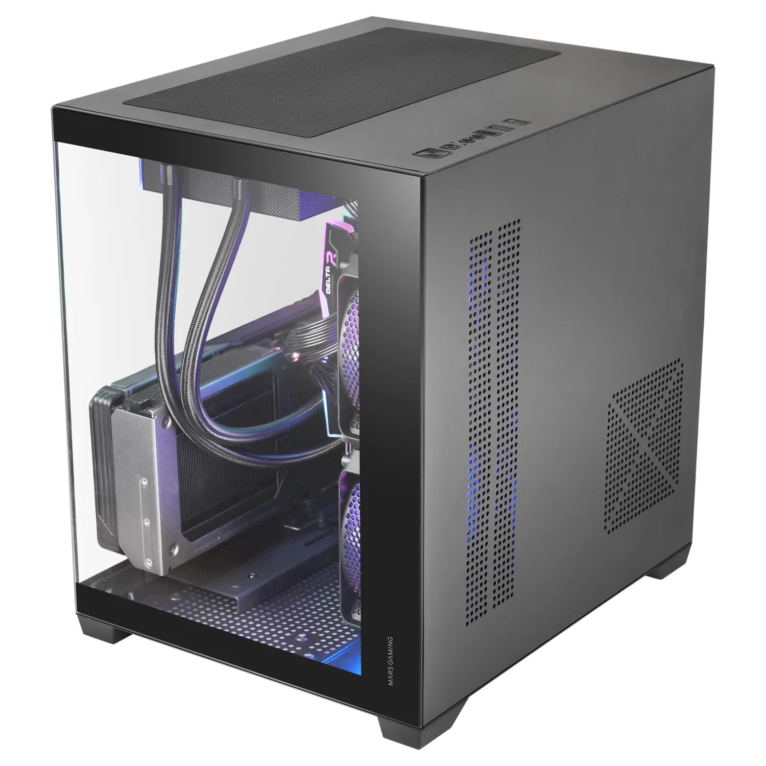 Mars Gaming MC-VIEW3 Case PC MicroATX Nero Vetro Panoramico