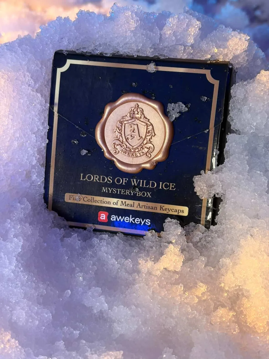 Awekeys Wild Ice keycap metallo 98 tasti frost blue