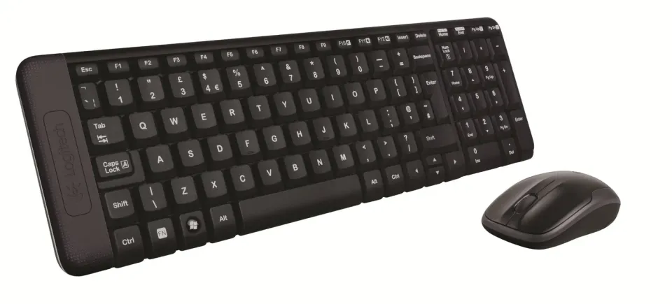 Logitech MK220 Kit Tastiera e Mouse Wireless Compatto