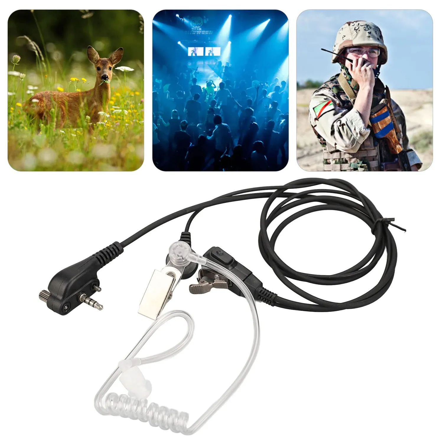Zunate auricolare tubo acustico walkie talkie 3,5 mm 5 pezzi