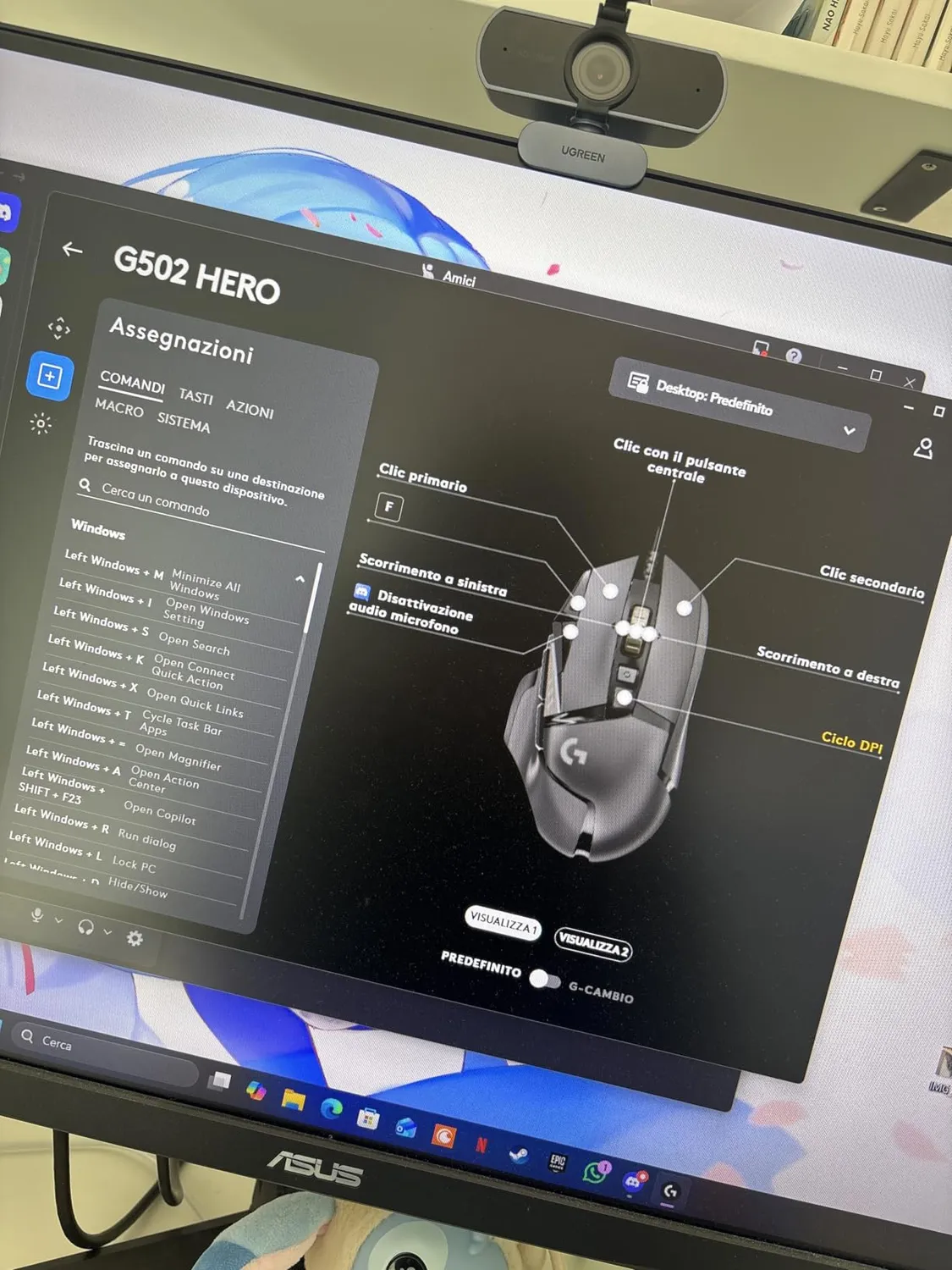 Logitech G G502 HERO mouse gaming cablato 25600 DPI