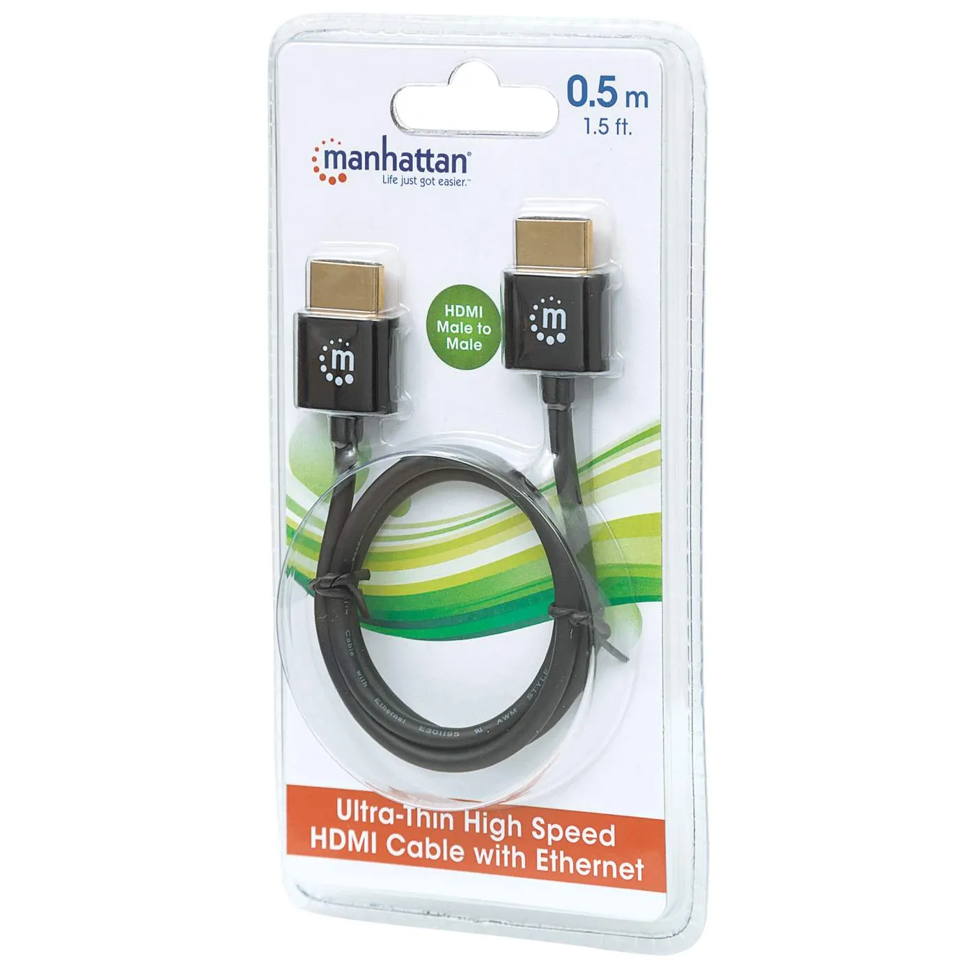 Manhattan Super-slim cavo HDMI 1 m 4K@60Hz