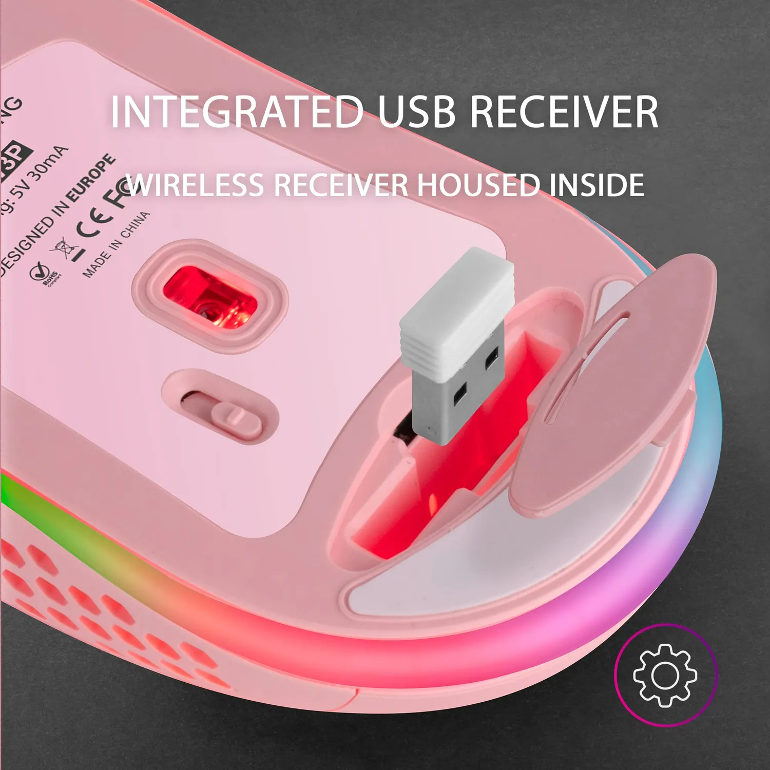 Mars Gaming MMW3P mouse wireless rosa 3200 DPI