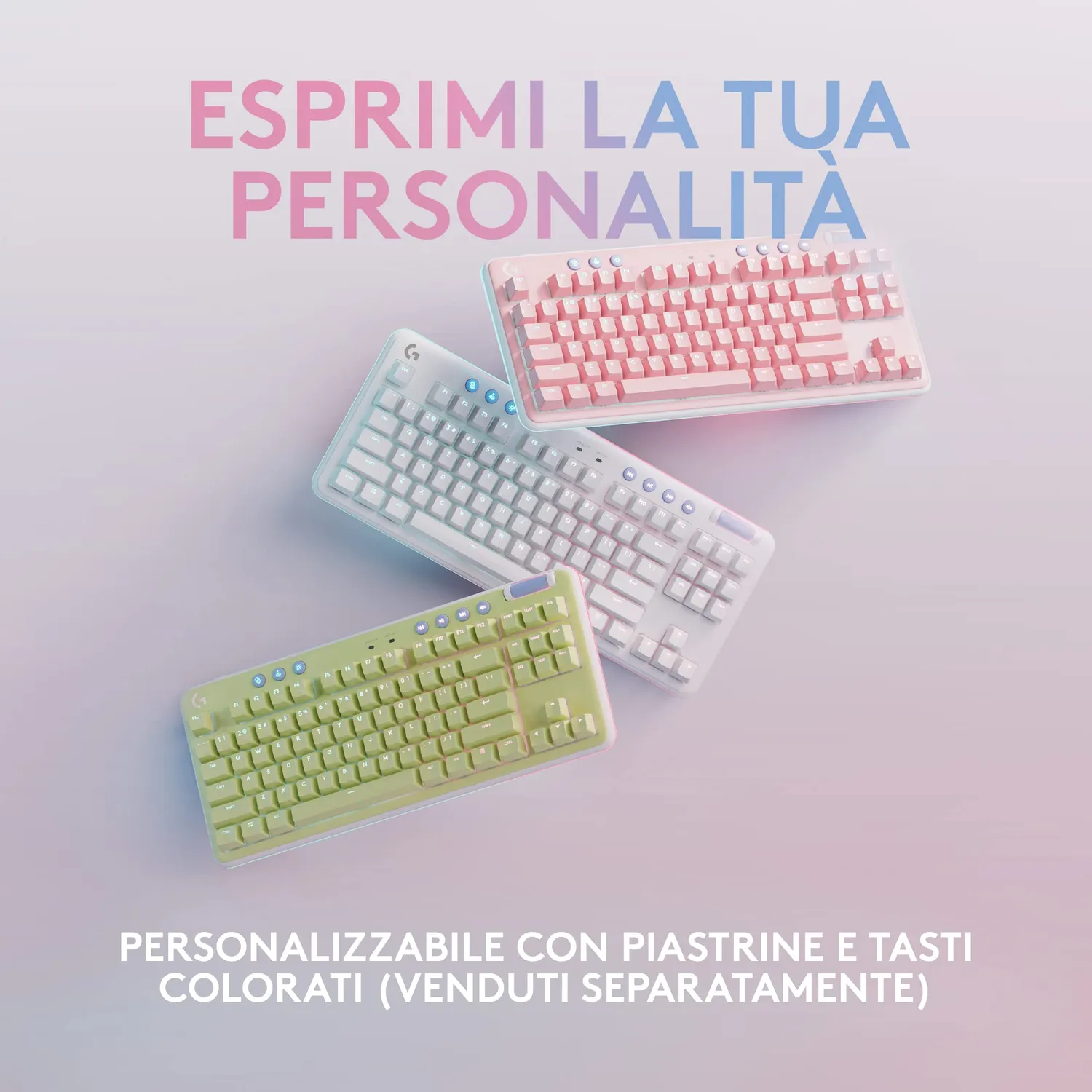 Logitech G G715 tastiera gaming wireless bianco RGB TKL