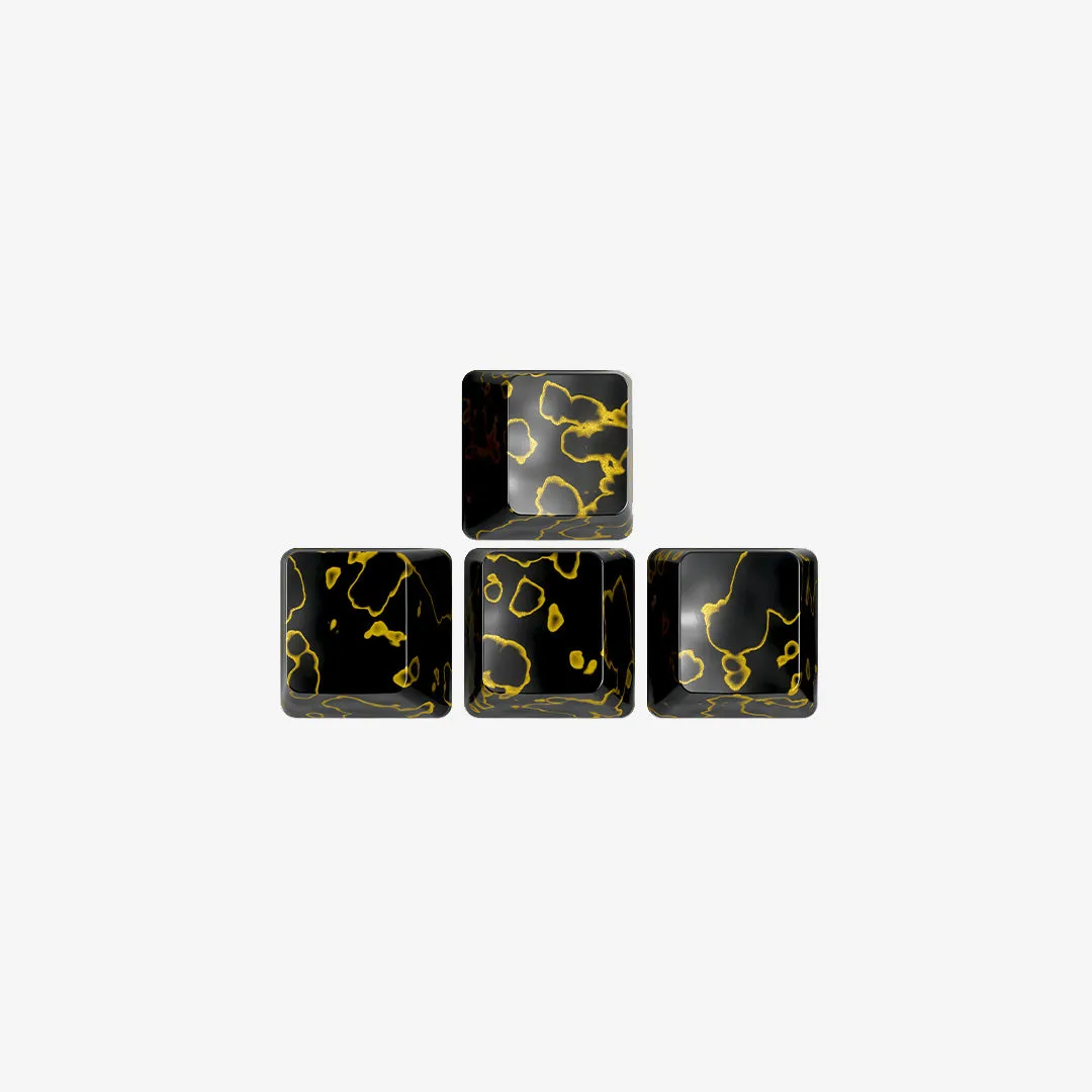 Cerakey Rhino-Skin Obsidian keycaps Alpha Plus