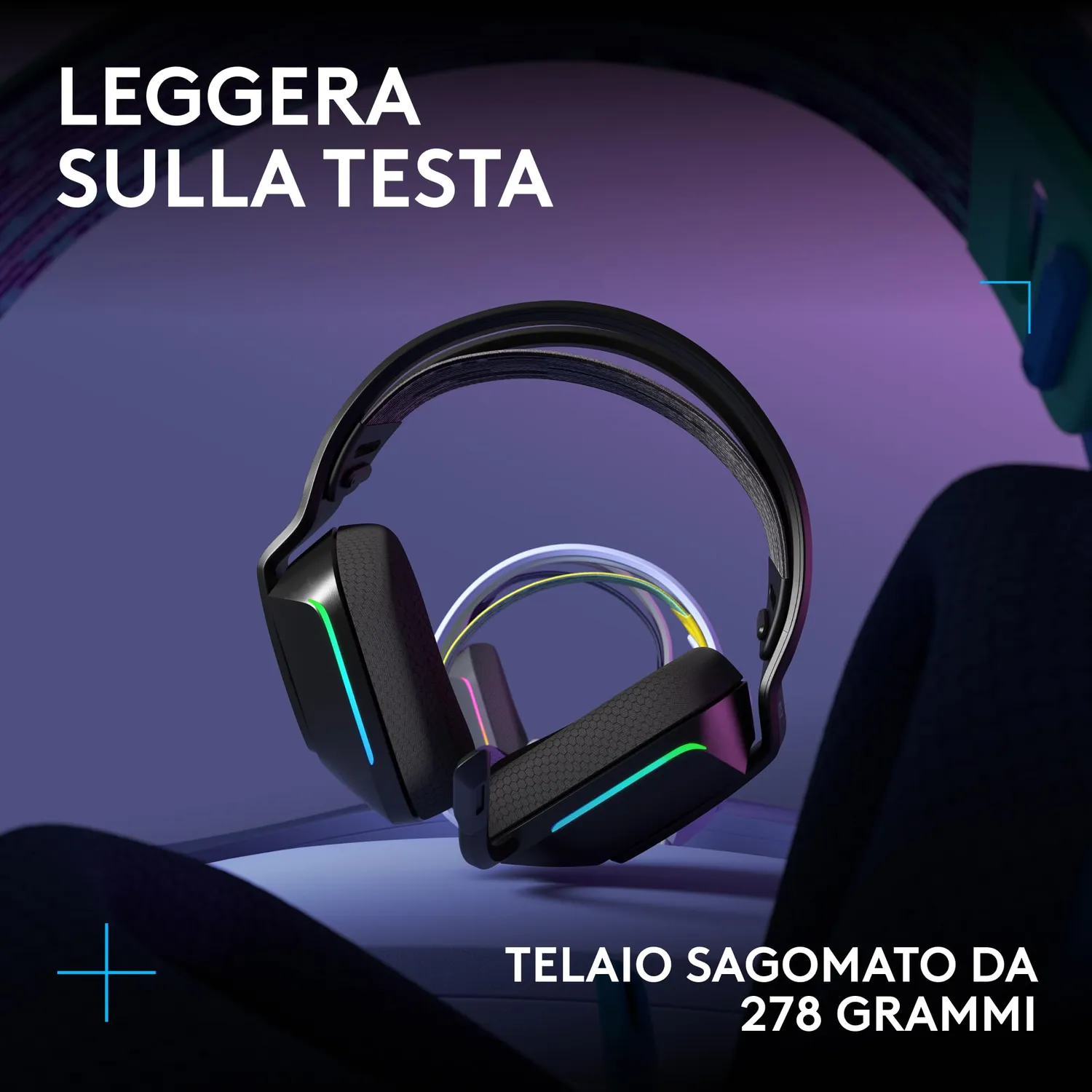 Logitech G G733 cuffie gaming wireless nere