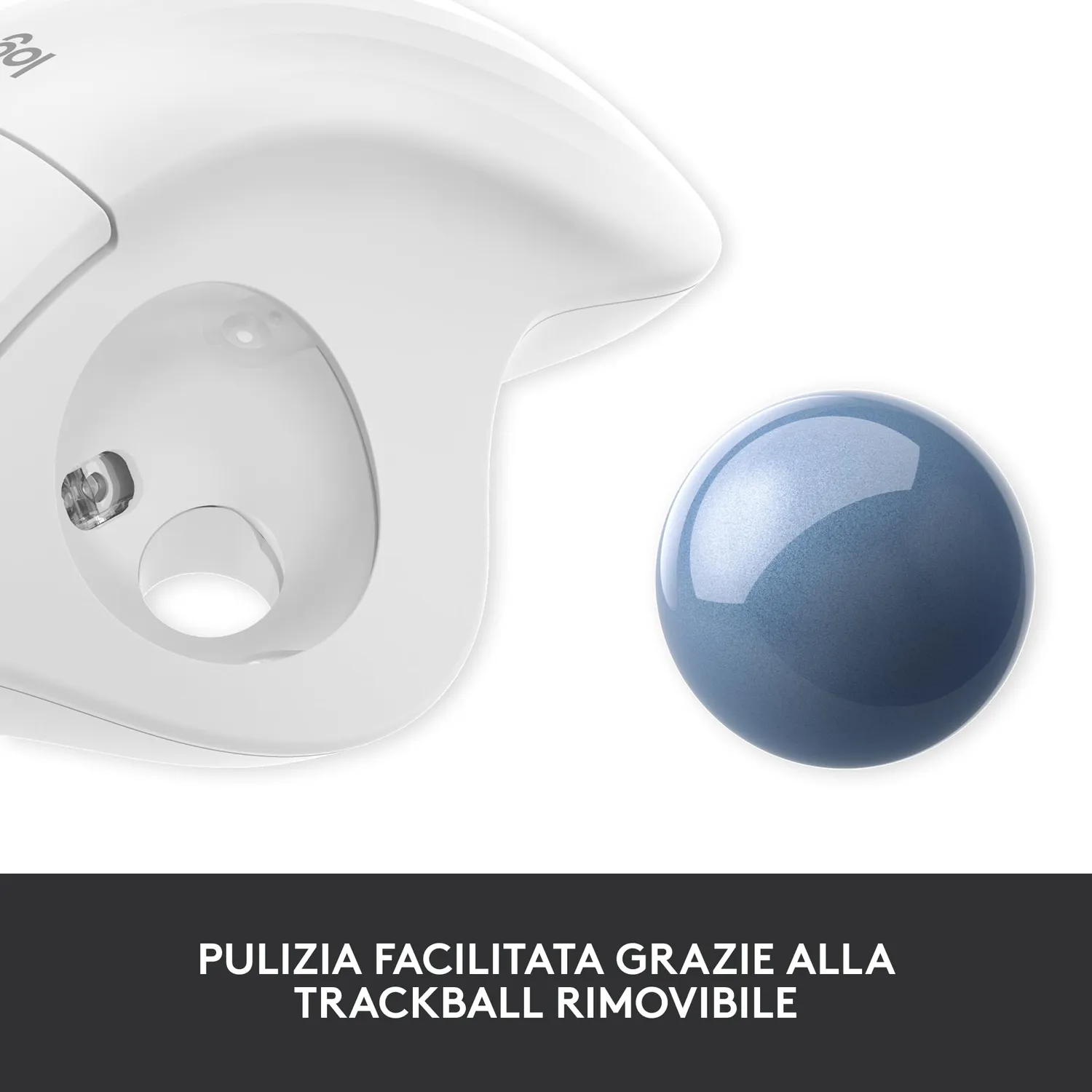 Logitech Ergo M575 mouse trackball wireless ergonomico