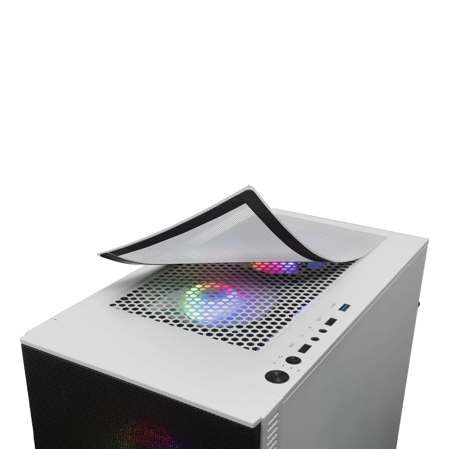 Mars Gaming MC-Z case PC MicroATX bianco mesh RGB