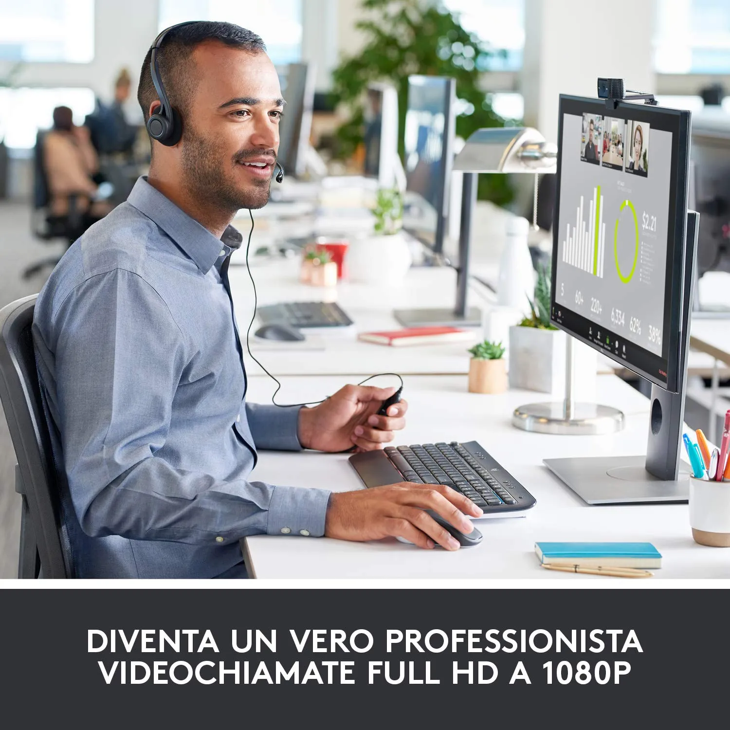 Logitech C920 HD Pro Webcam Full HD USB autofocus