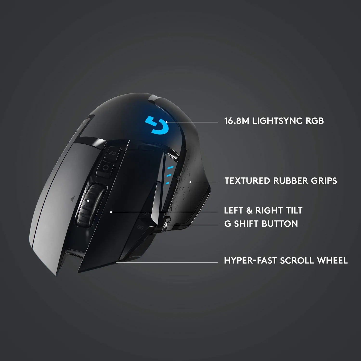 Logitech G502 mouse gaming cablato 25600dpi pesi regolabili