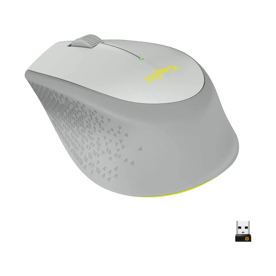 Logitech M320 Mouse Wireless Argento 3 Tasti Silenzioso