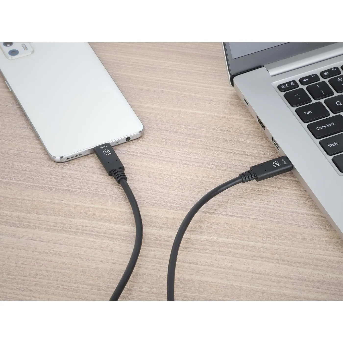 Manhattan USB-C cavo 100W 1 m 10 Gbps