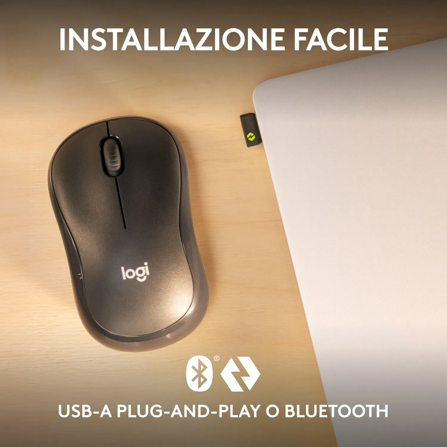 Logitech M240 for Business mouse wireless silenzioso