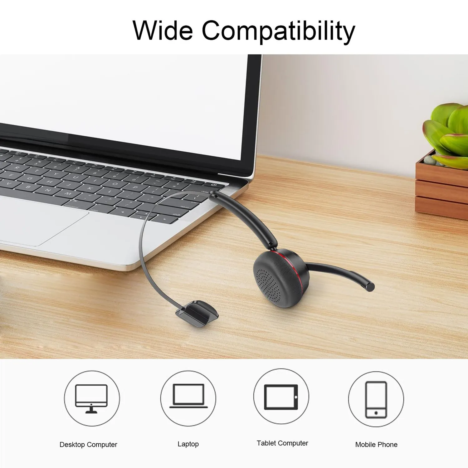 Zunate Auricolare Bluetooth Monoorecchio 80 Ore Tasto Mute