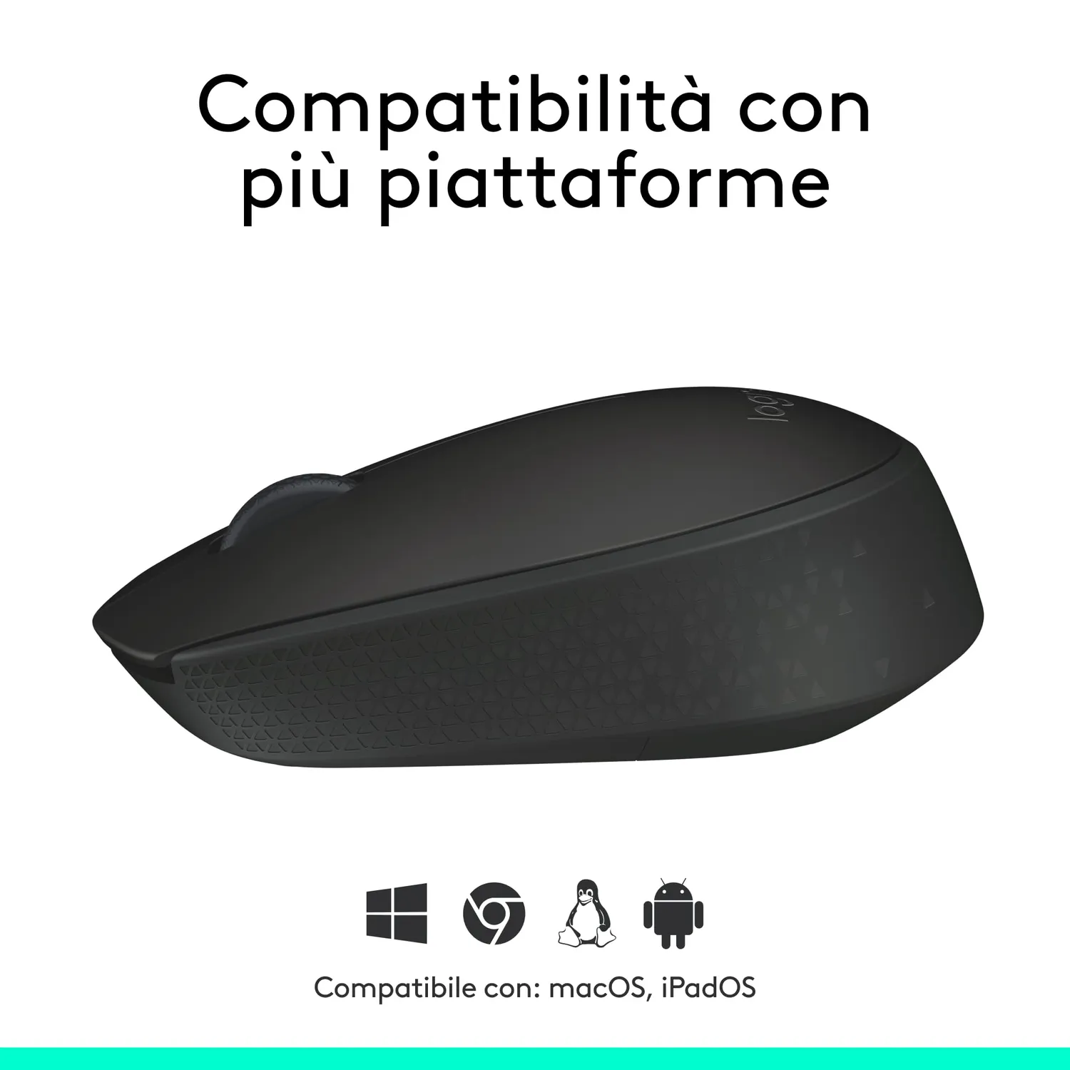 Logitech M171 mouse wireless nero 2,4 GHz ambidestro