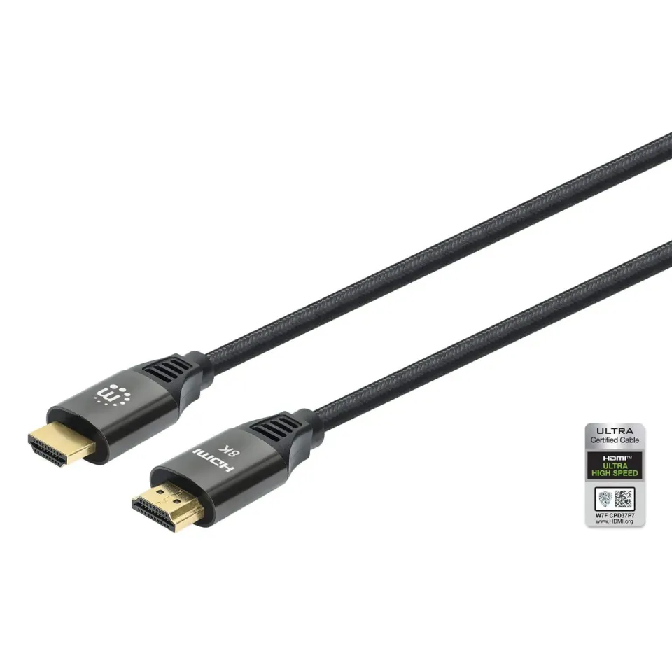 Manhattan 8K@60Hz cavo HDMI 1 m treccia 48 Gbps