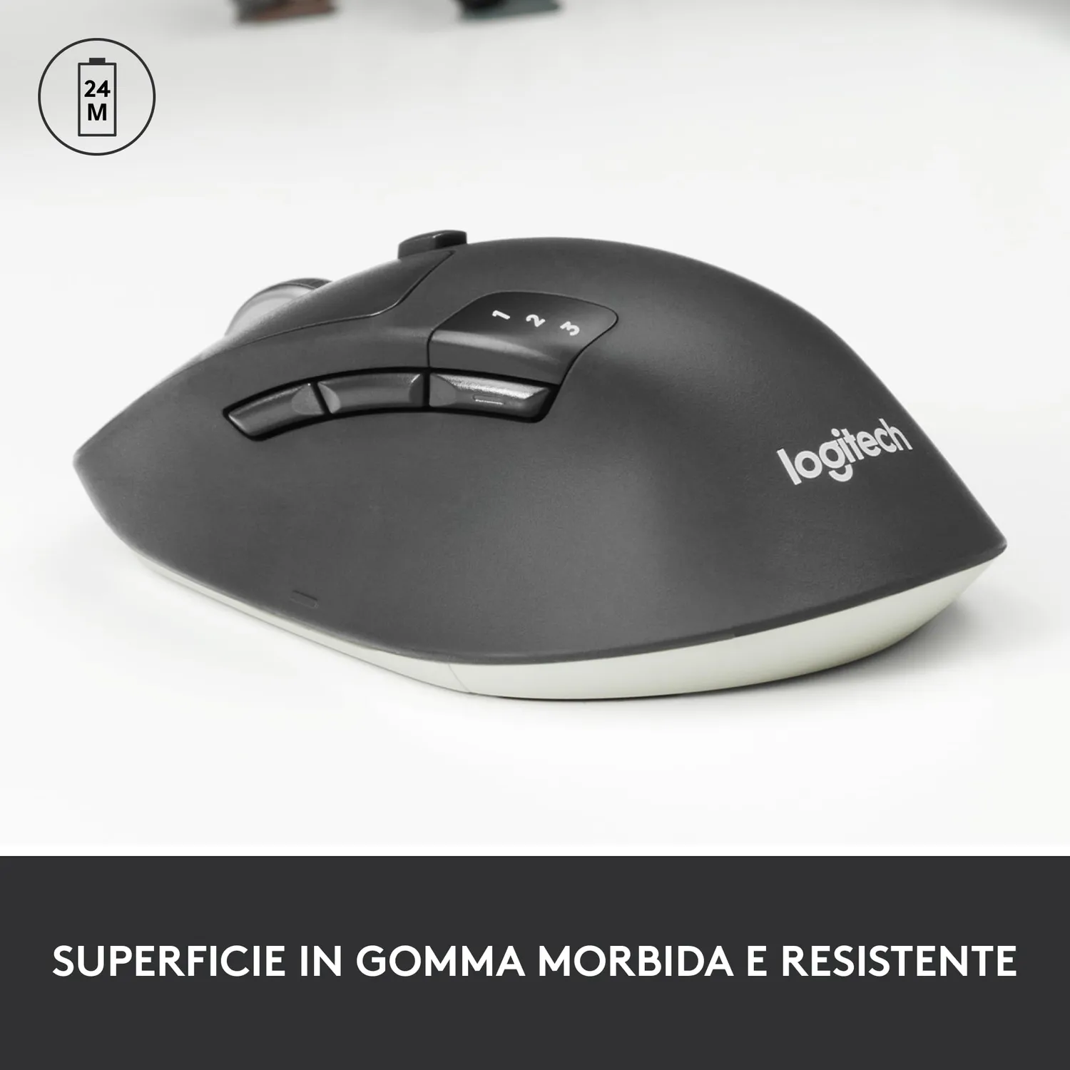 Logitech M720 Triathlon Mouse Wireless Multidispositivo Bluetooth