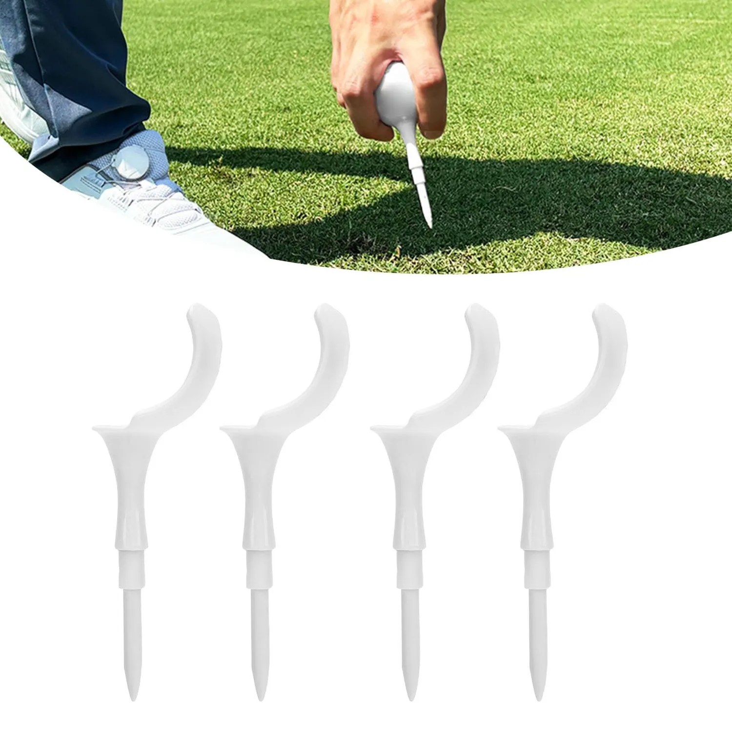 Zunate Tee Golf Anti Slice 4 Pezzi Doppia Altezza Plastica