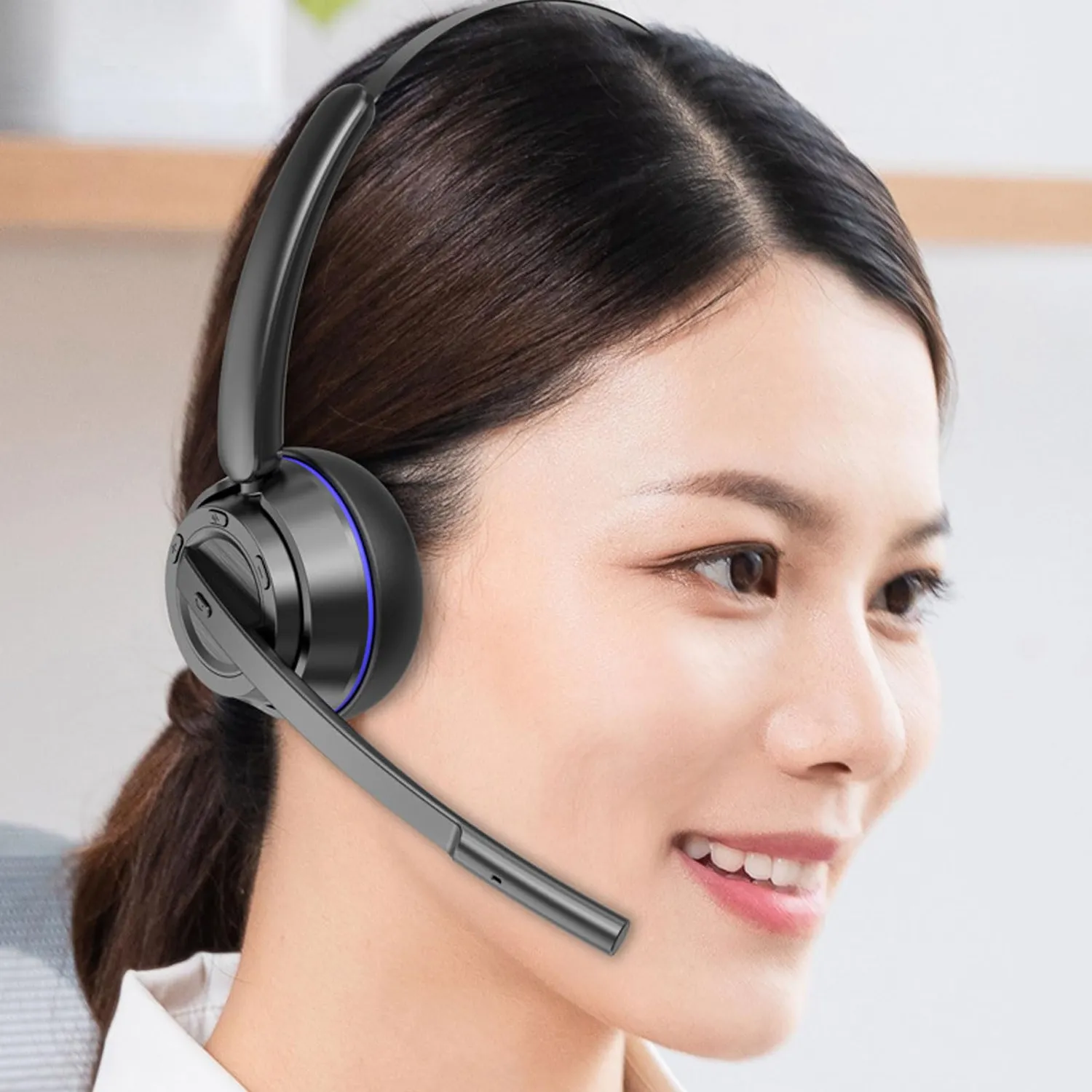 Zunate Auricolare Bluetooth Monoorecchio 80 Ore Tasto Mute
