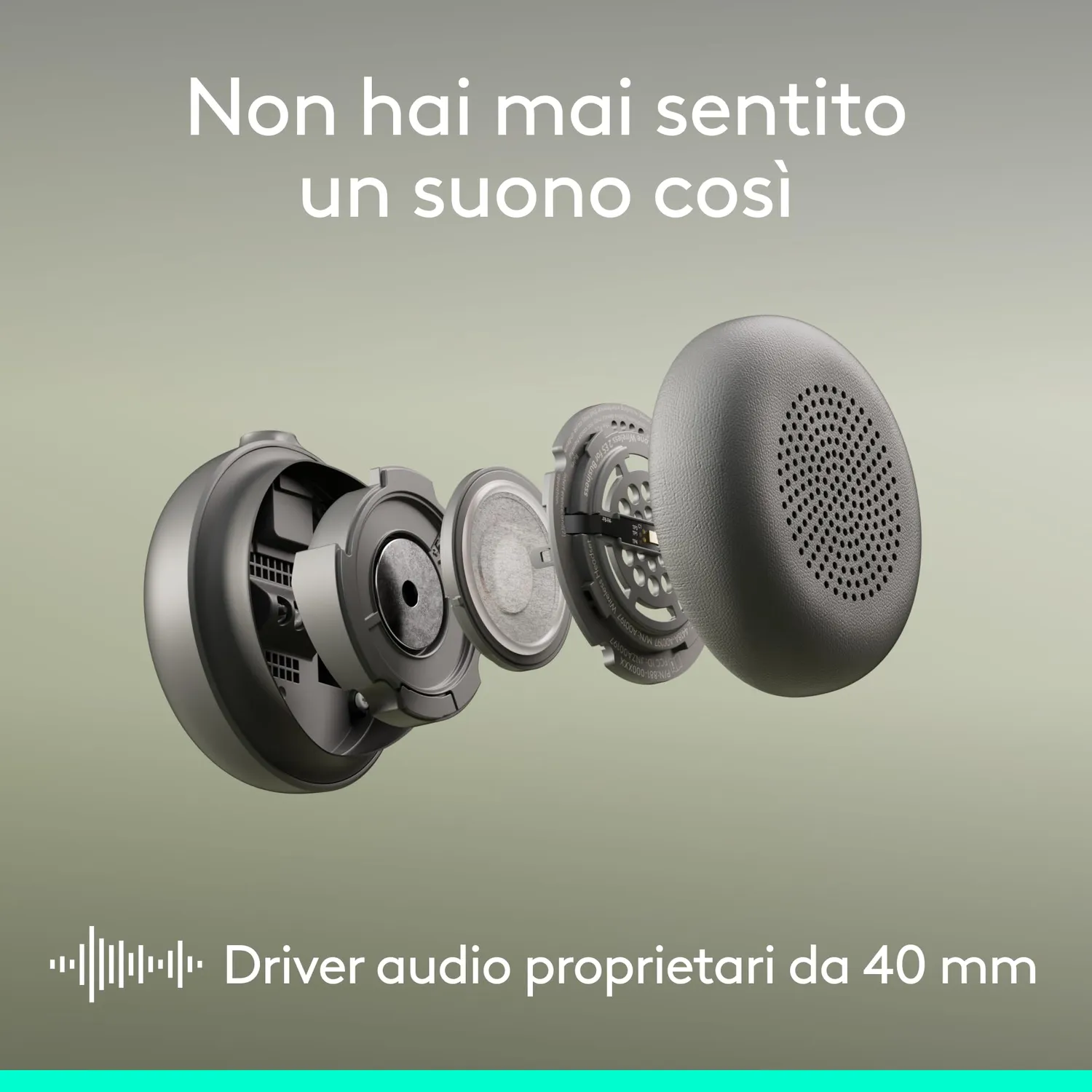 Logitech Zone Wireless 2 ES cuffie wireless grafite ANC