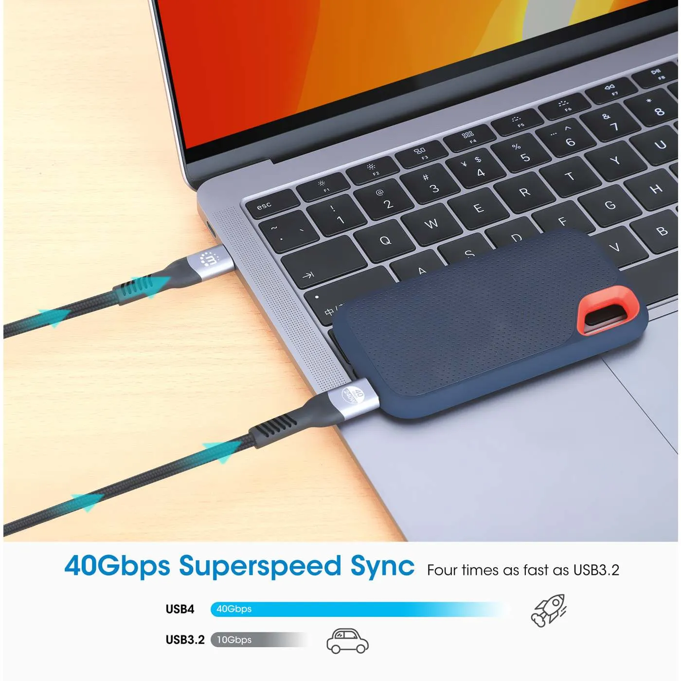 Manhattan USB4 cavo USB-C 40Gbps 8K 240W nero 1 m
