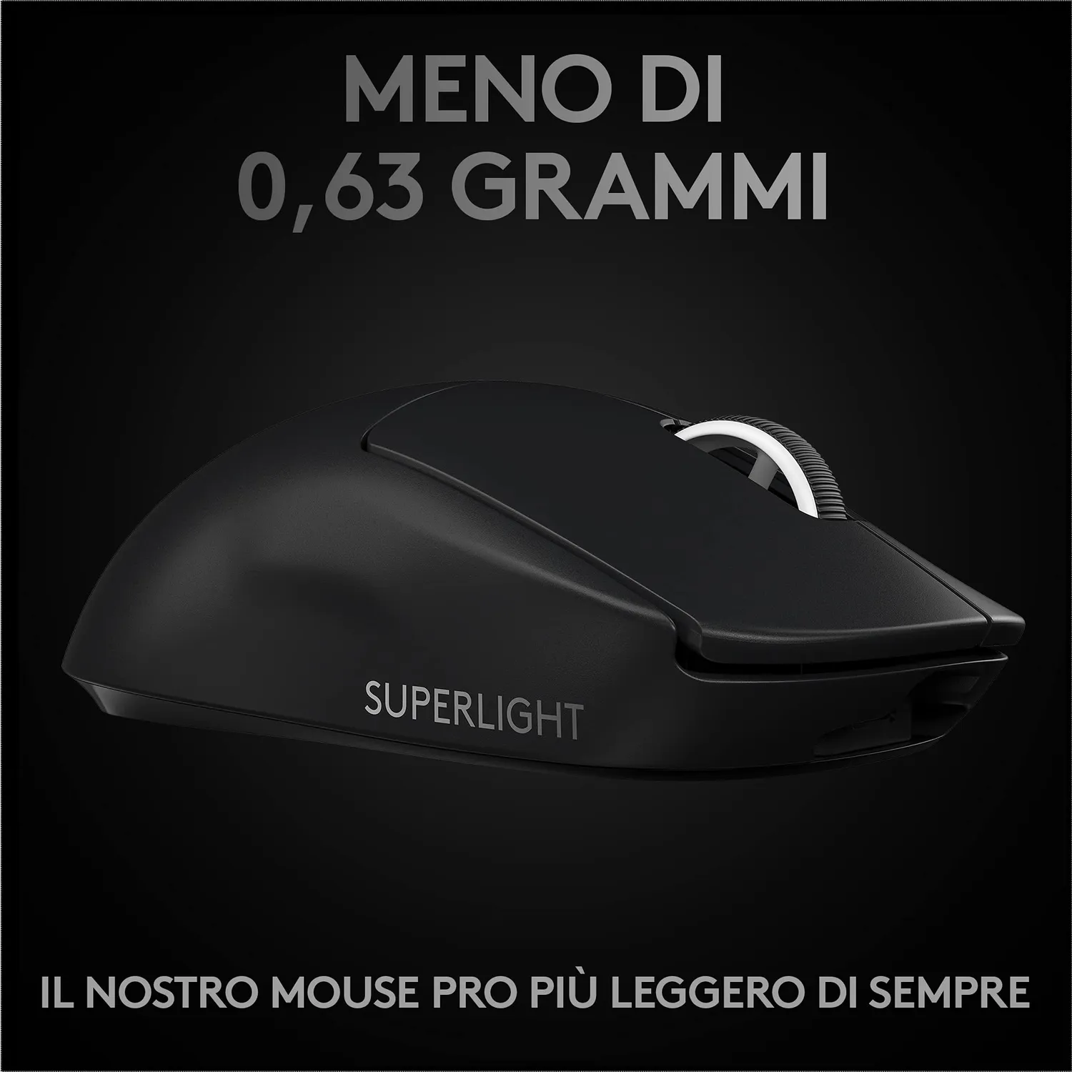 Logitech G PRO X SUPERLIGHT mouse gaming wireless nero 63 g