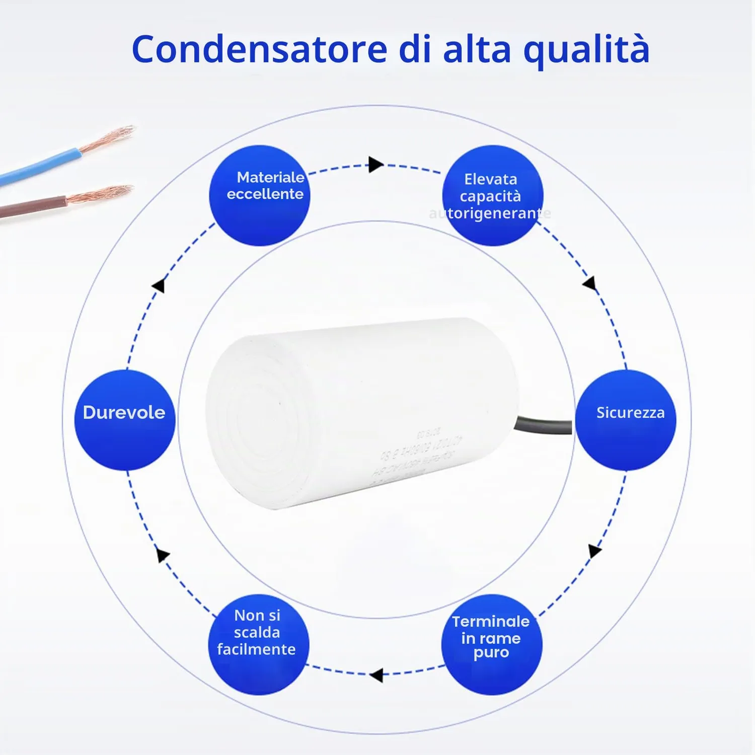 Zunate CBB60 Condensatore Avviamento Motore 50uF 450V