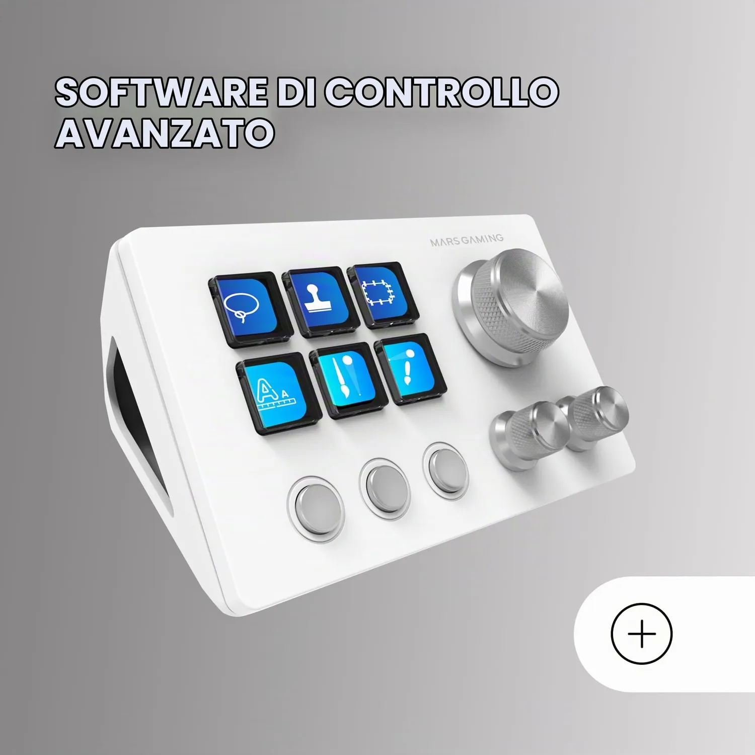 Mars Gaming MSD-TWO control deck bianco 6 tasti LCD