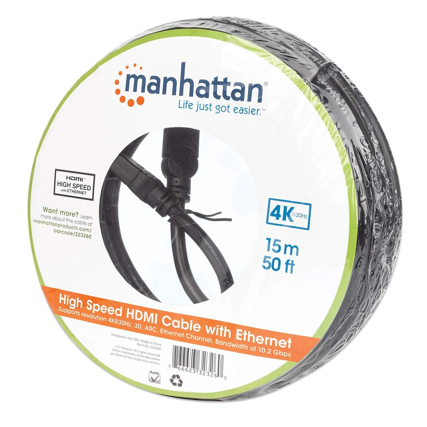 Manhattan Cavo HDMI High Speed 15 m 4K 30Hz